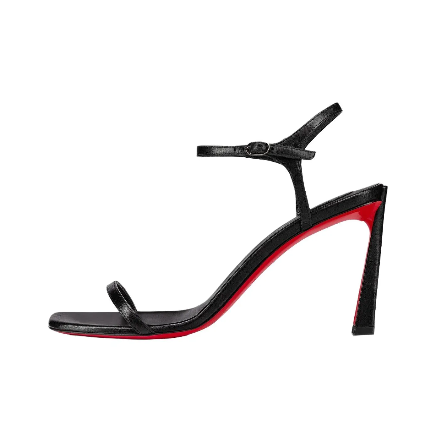 CL LUBOTING One Strap Sandals 8.5cm Women's Black