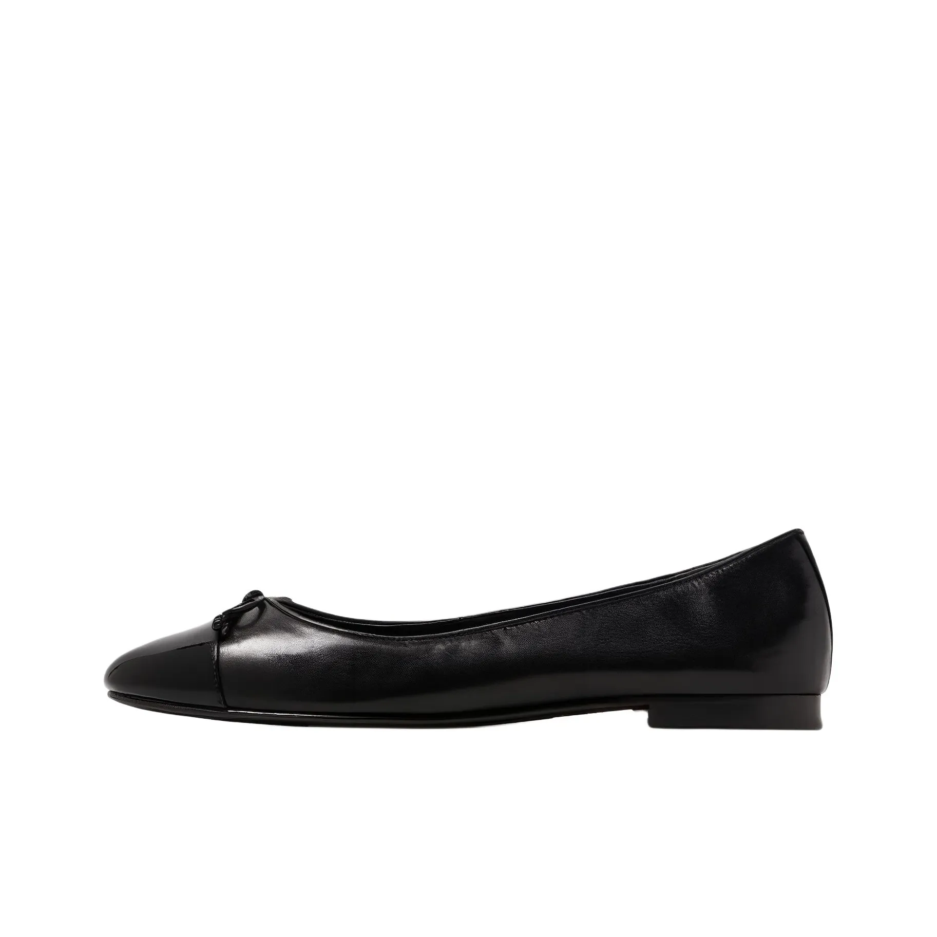 TORY BURCH Bow-detailing Leather Ballerina Shoes