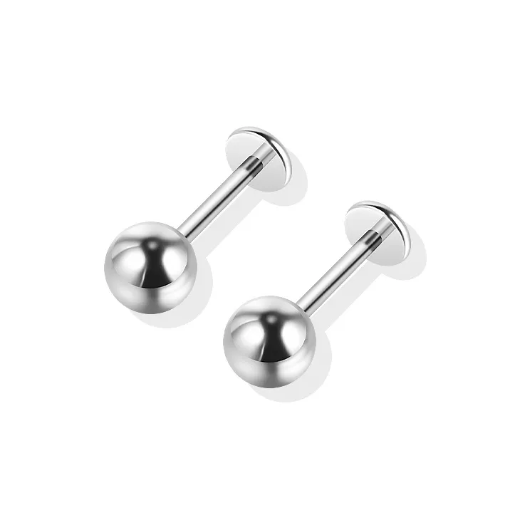 Серьги-гвоздики JXRX Medical из титанового сплава унисекс