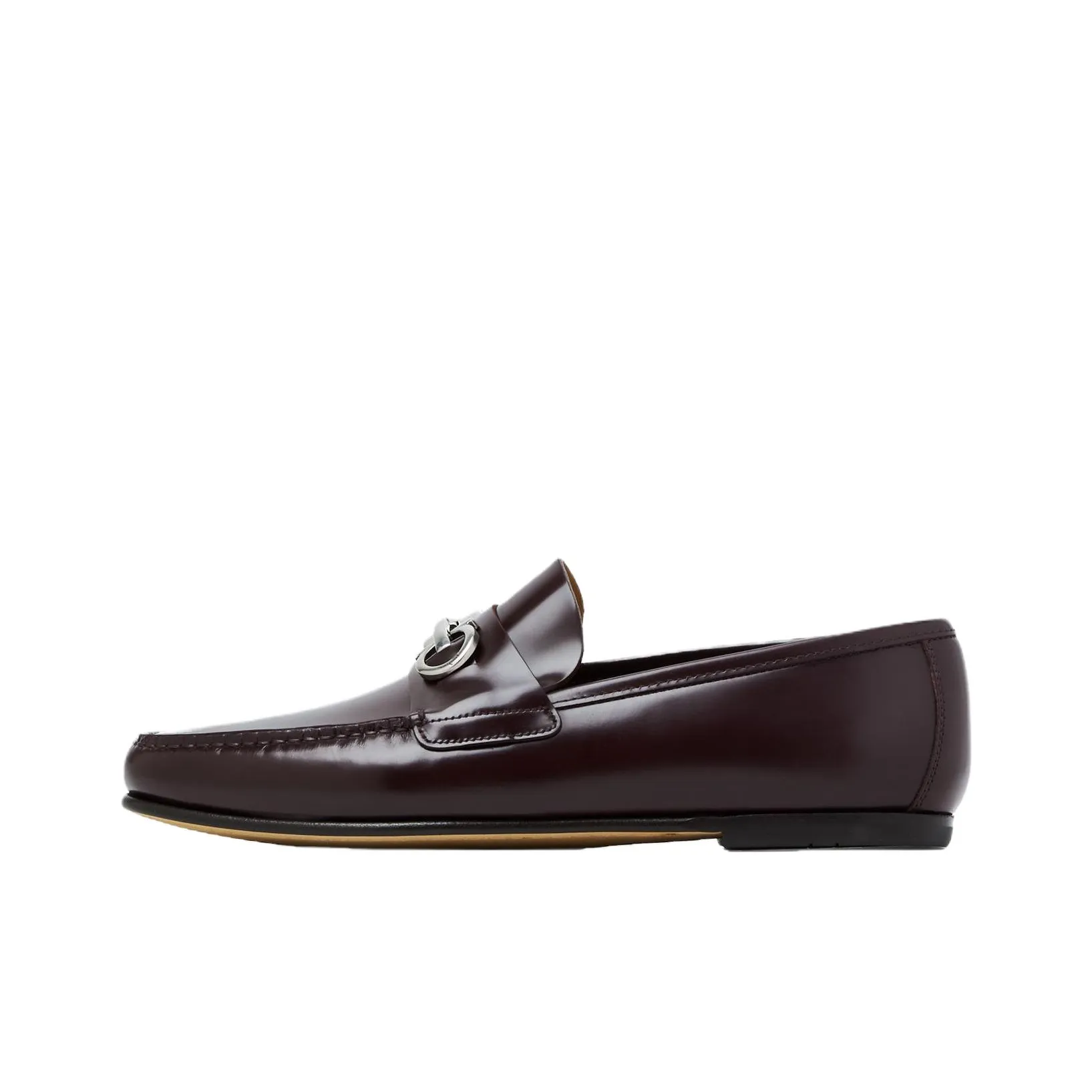 FERRAGAMO Gancini Loafers Men's Brown