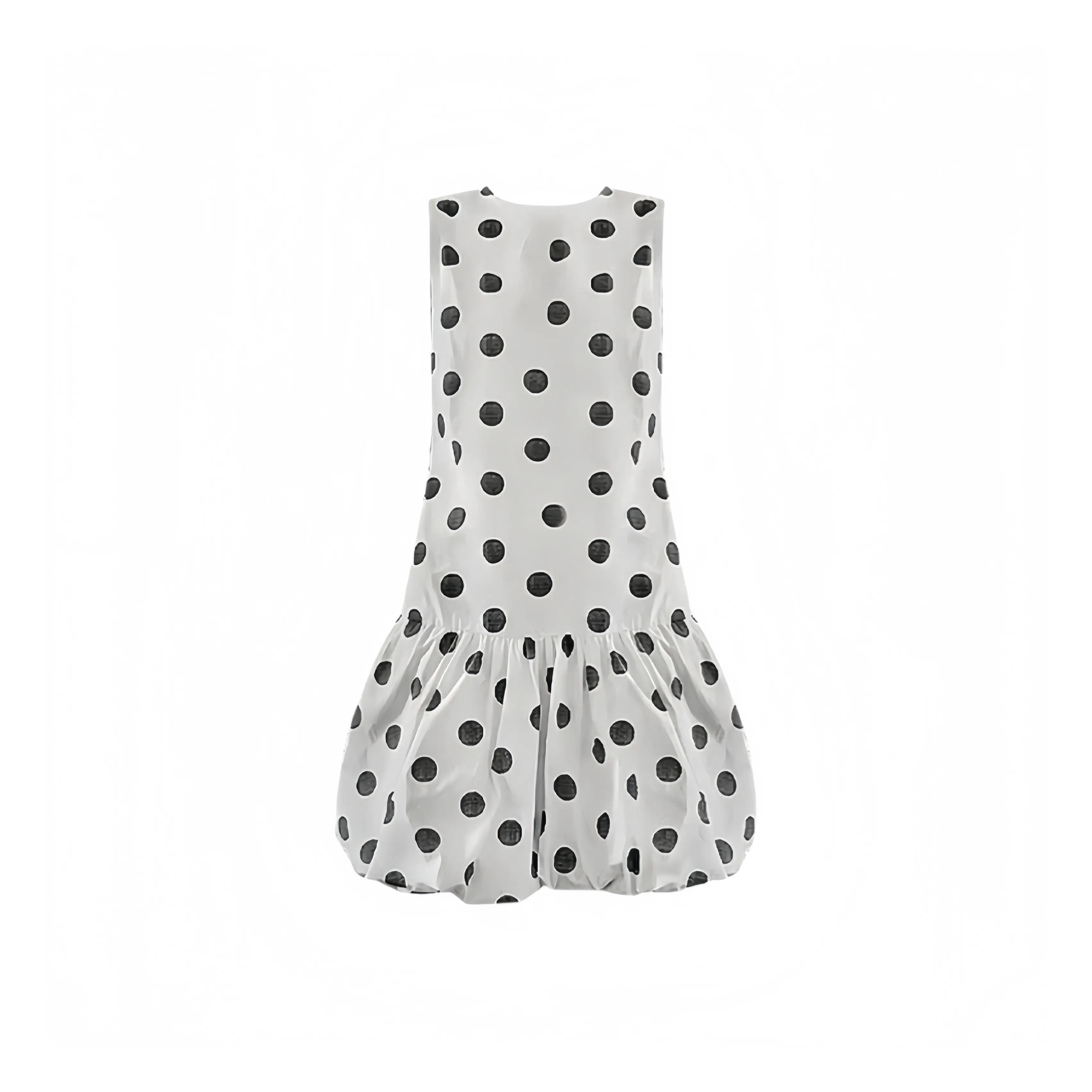 SONDR Черно-белая панда Гороховый узор Женские Платья без рукавов