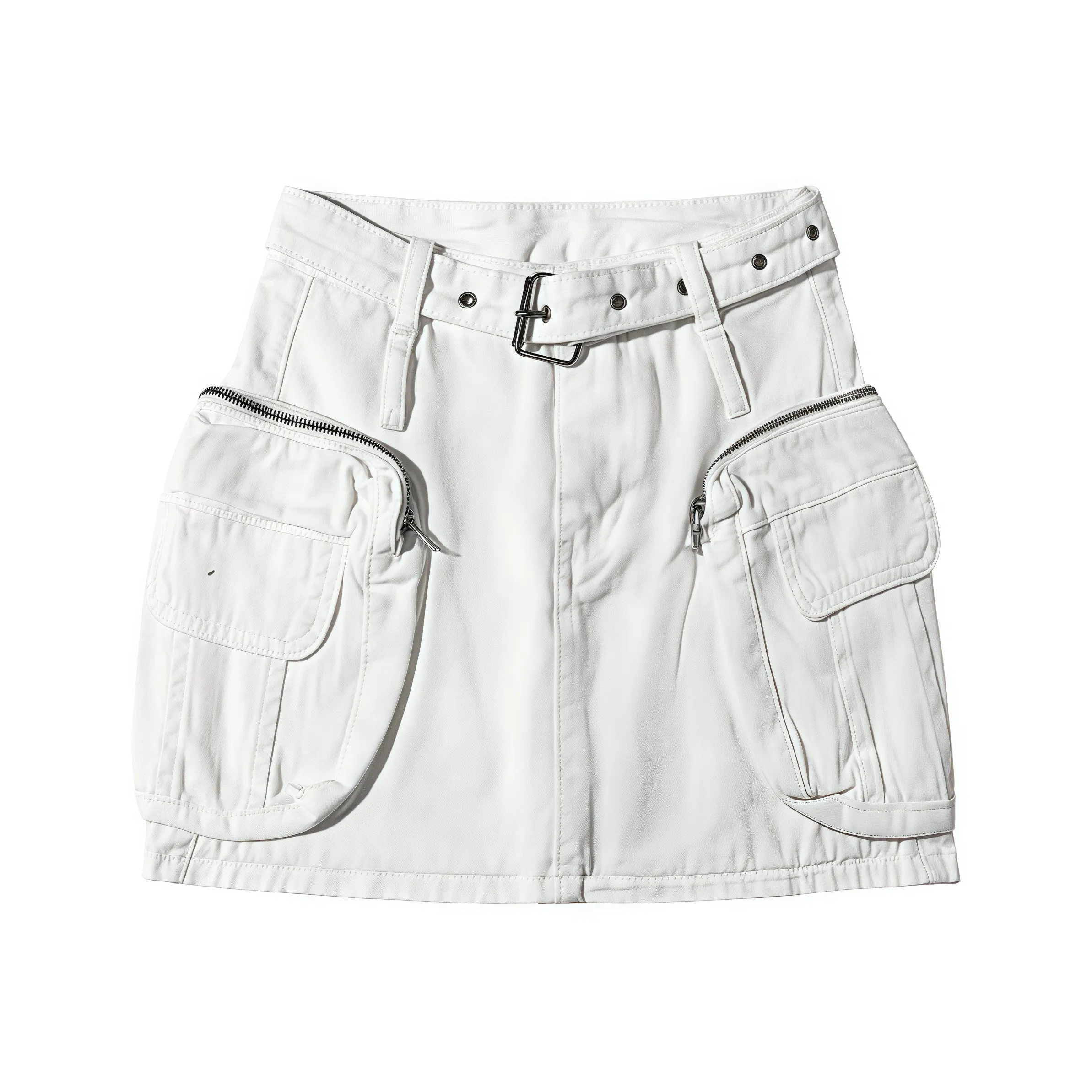 KYKW Белая женская короткая юбка карго
