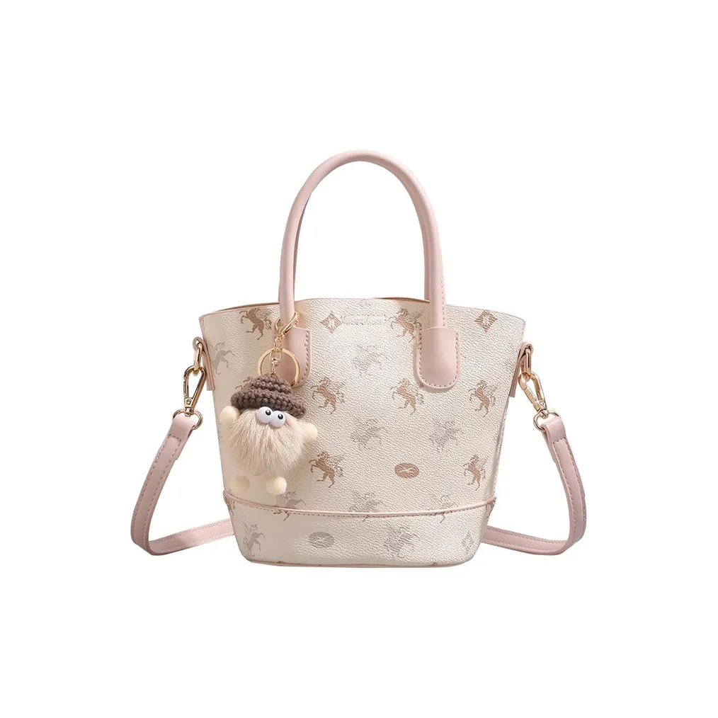 PESASRIE ПУ (полиуретан) Сумка через плечо Сумка Обычная Женская Персиково-розовая