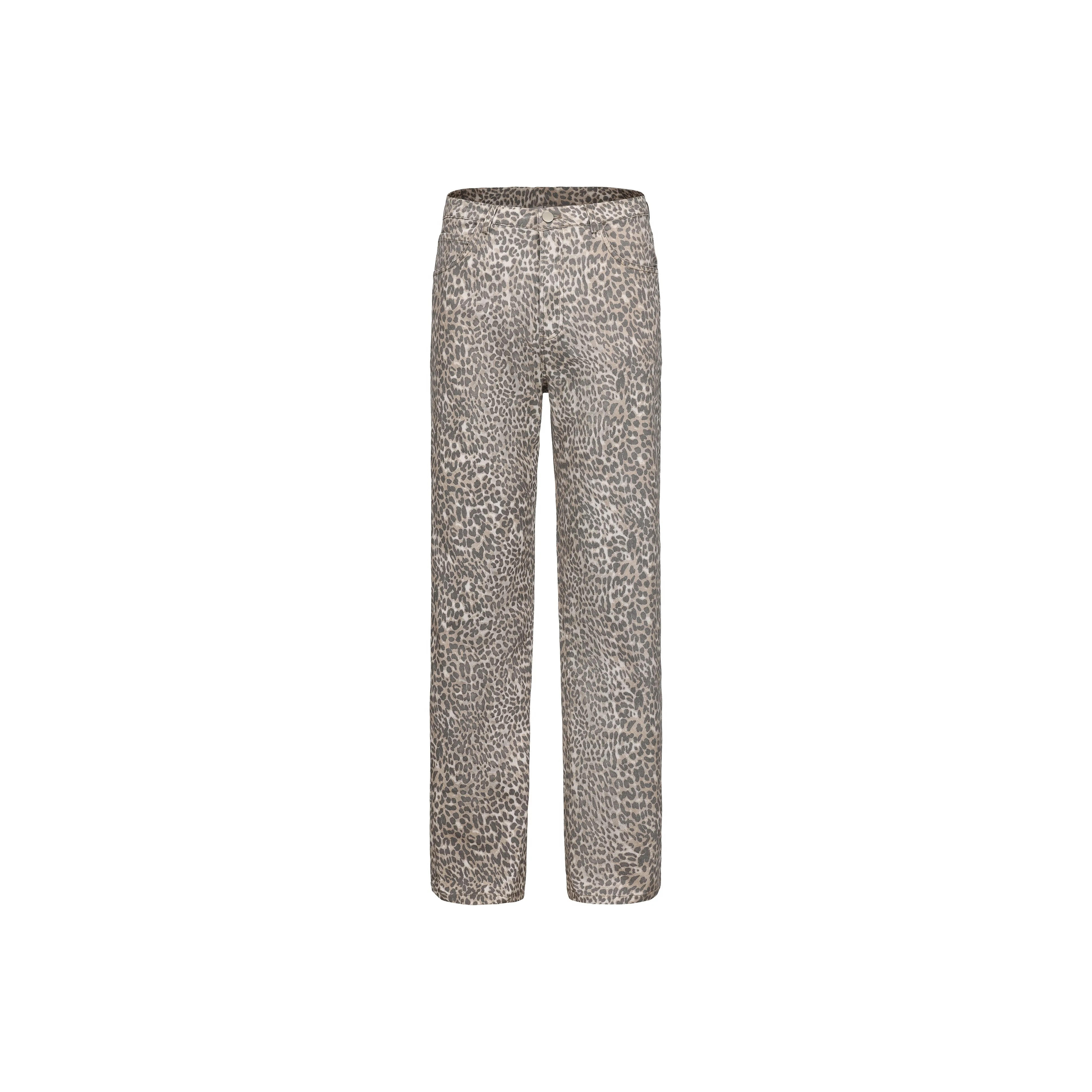 Duamin Леопардовый принт Унисекс Повседневные брюки