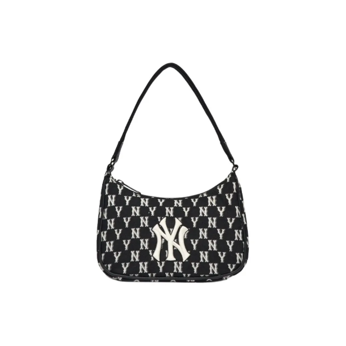 MLB MONOGRAM Коллекция Полиэстер Искусственная кожа Сумка на плечо Маленькая сумка Сумка Сумка через плечо Женская Черно-белая