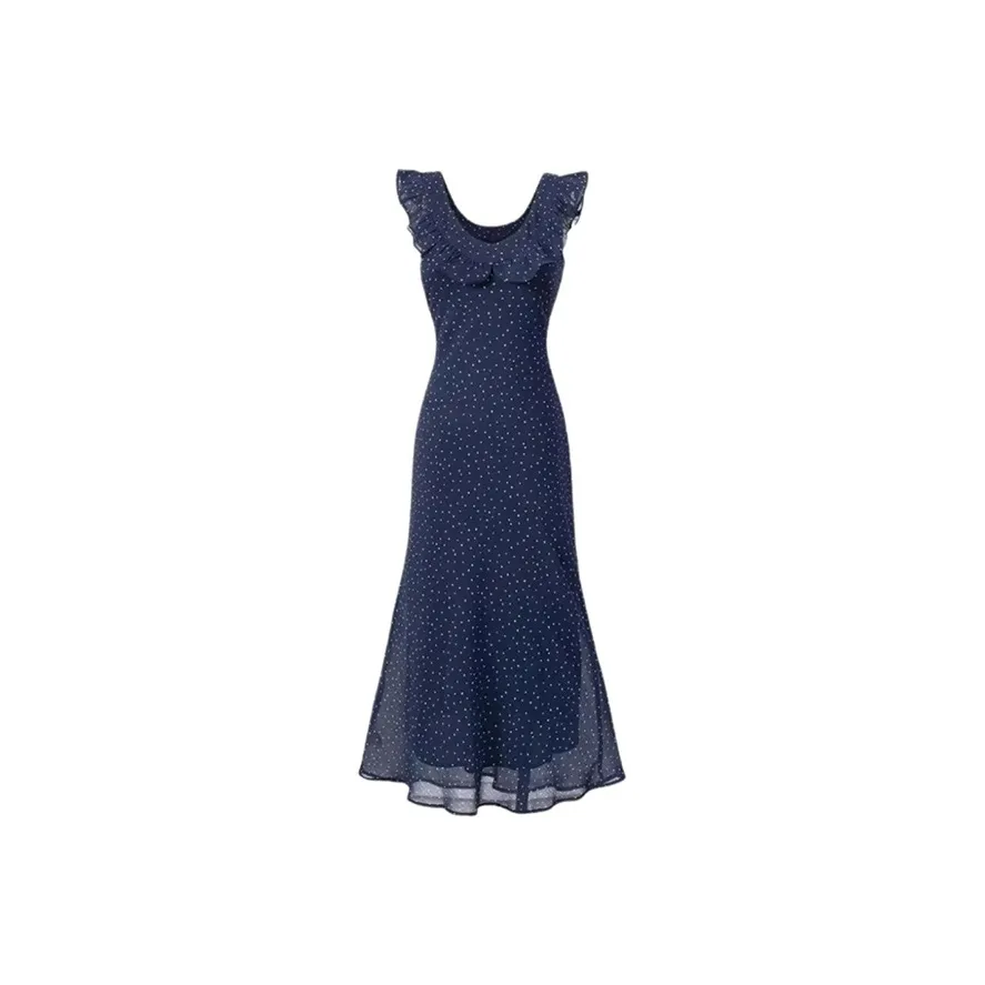 PAZZO Темно-синий Женские Платья без рукавов