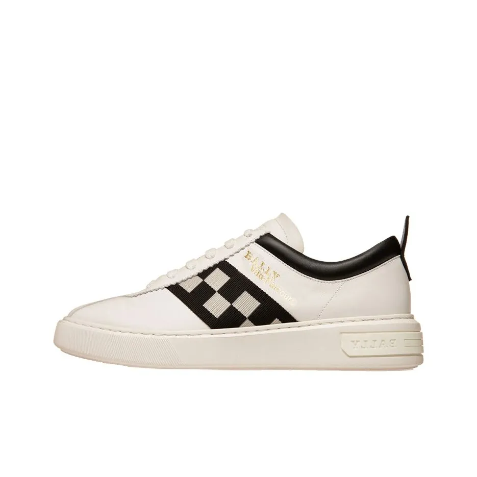 BALLY Low Top Stylish Skateboarding Shoes Men's White
