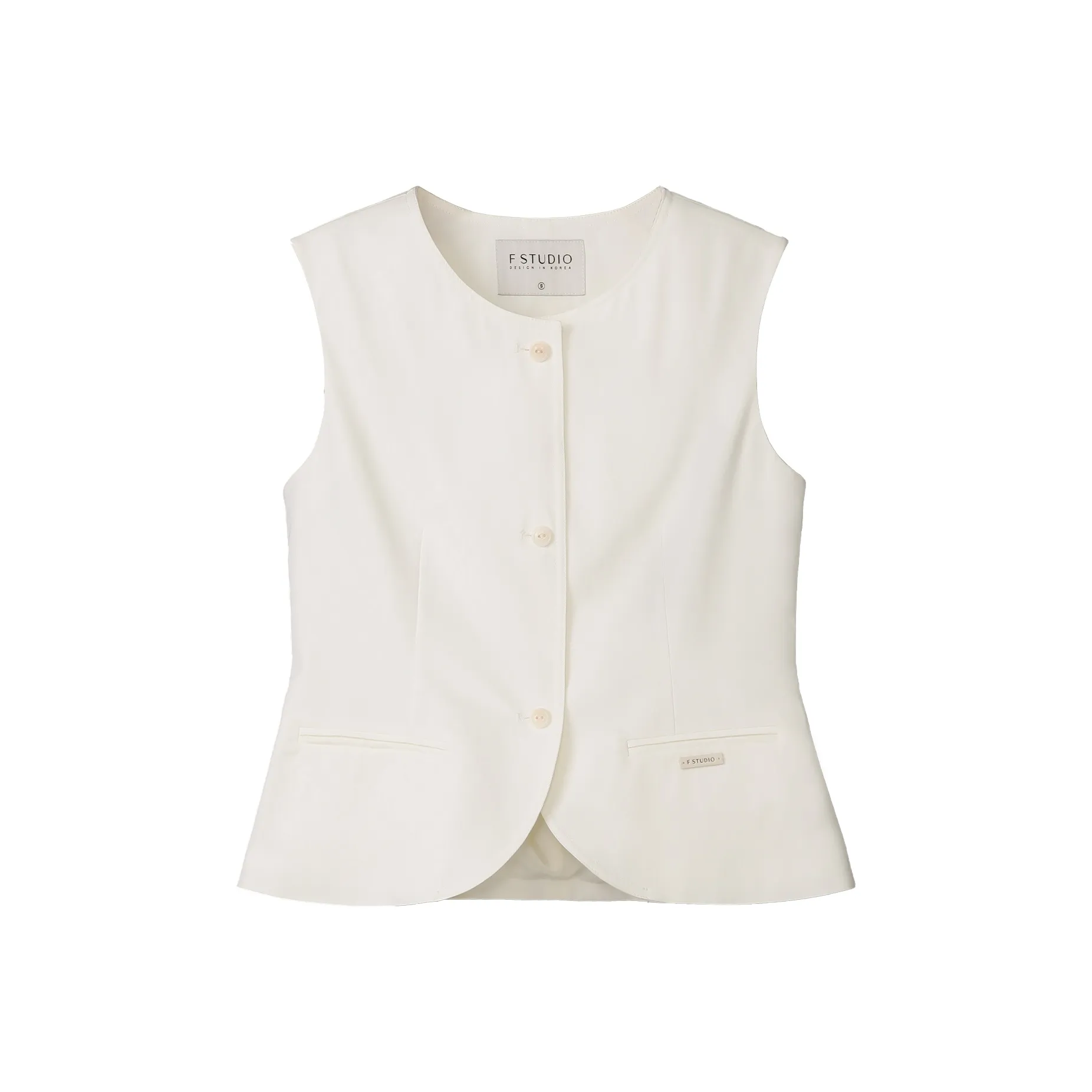 Fstudio Летний стиль "Старые деньги" Минималистский стиль Дышащая текстура Без рукавов Жилеты Майка Женская