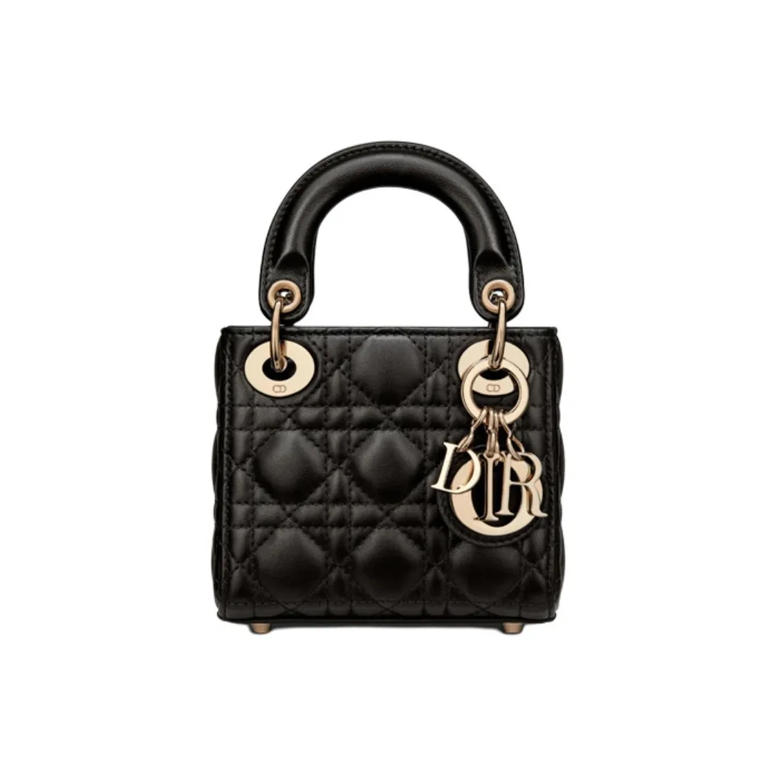 DIOR Lady Dior Sheepskin Lady Dior Bag, Shoulder Bag, Crossbody Bag, Handbag Extra Mini Women's Black