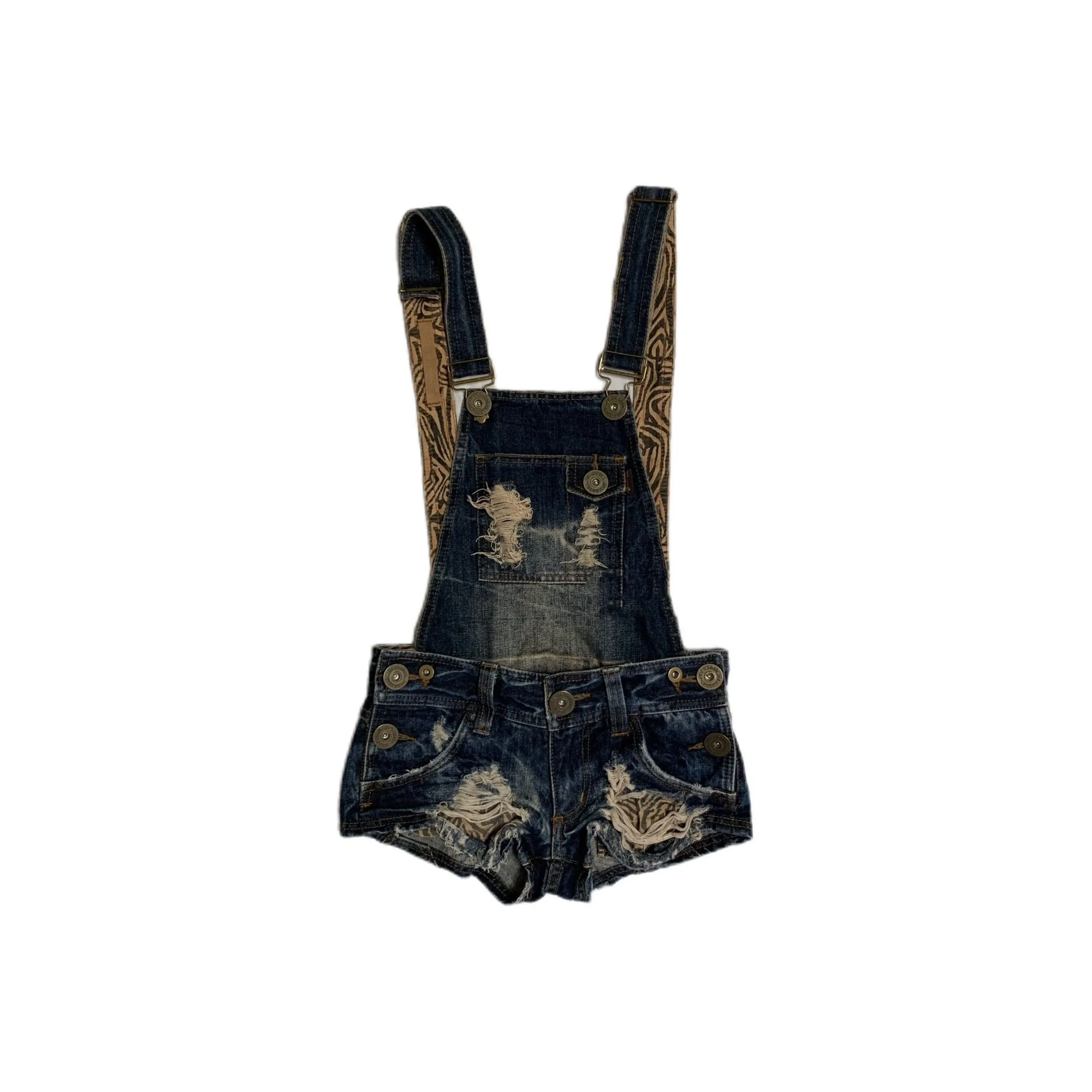 NVRFRGT Винтажный синий Комбинезоны Женские Комбинезоны