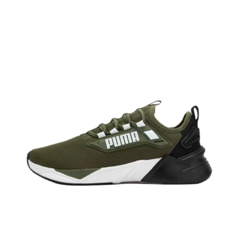 PUMA Retaliate 3 Амортизация и Дышащий Низкий Топ Kids Lifestyle Shoes Оливковый Подростки