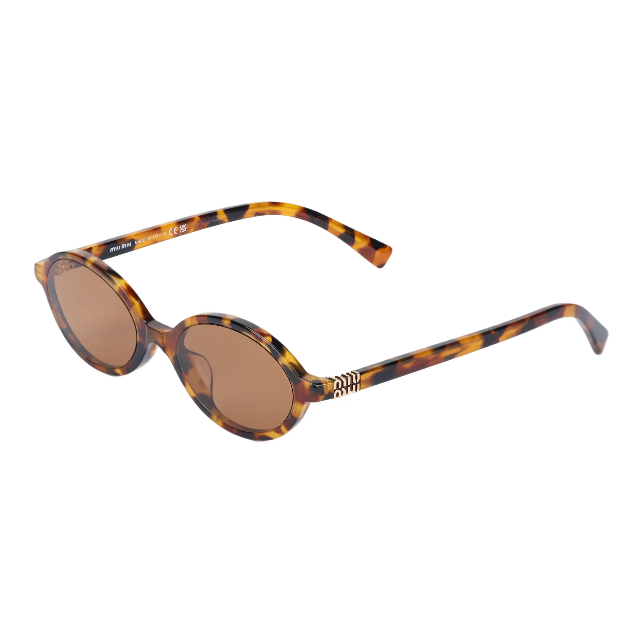 MIU MIU Eyewear Tortoiseshell Oval frame Sunglasses