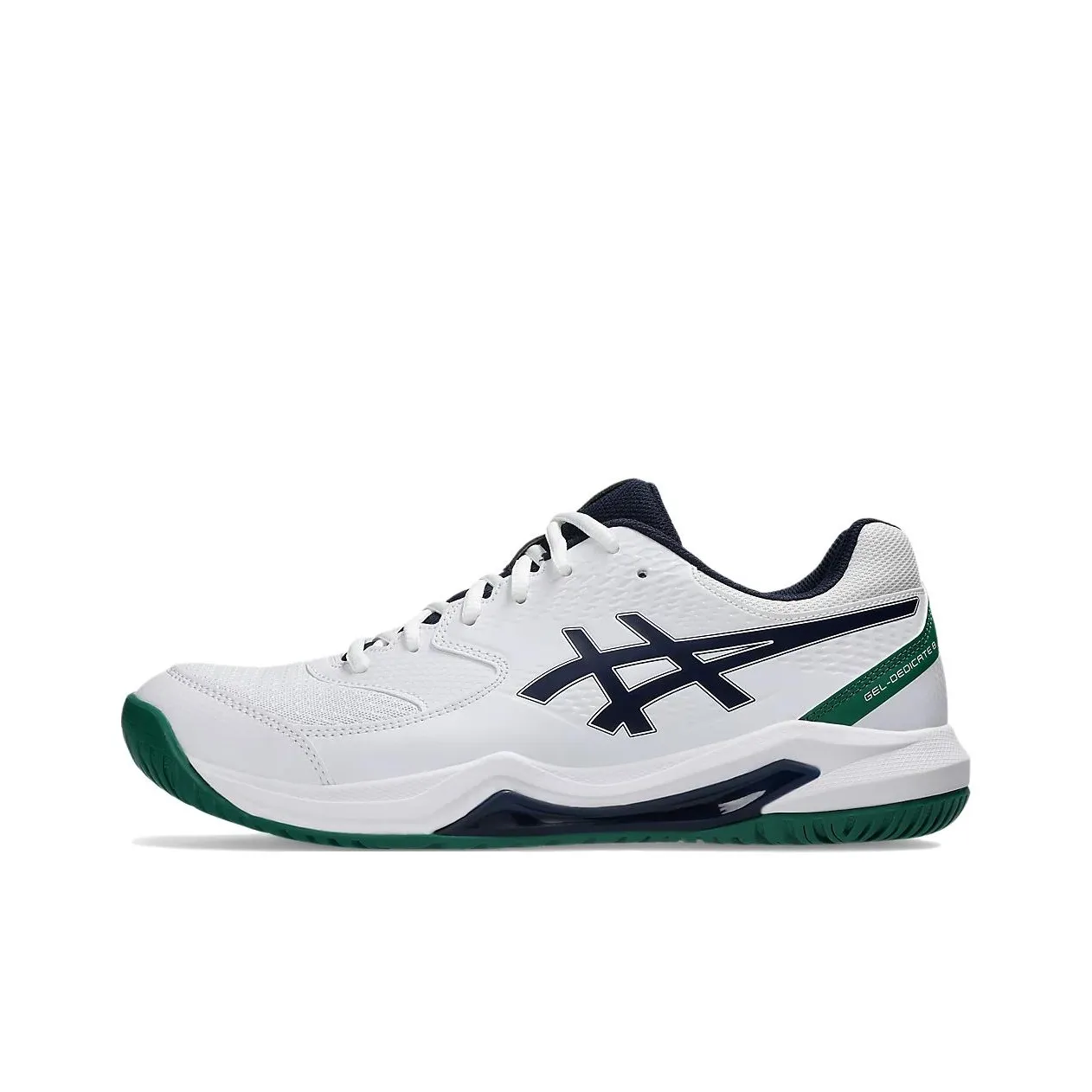 Asics Gel Dedicate 8 Амортизация Износостойкие Низкие Кроссовки для Тенниса Мужские Белые и Синие