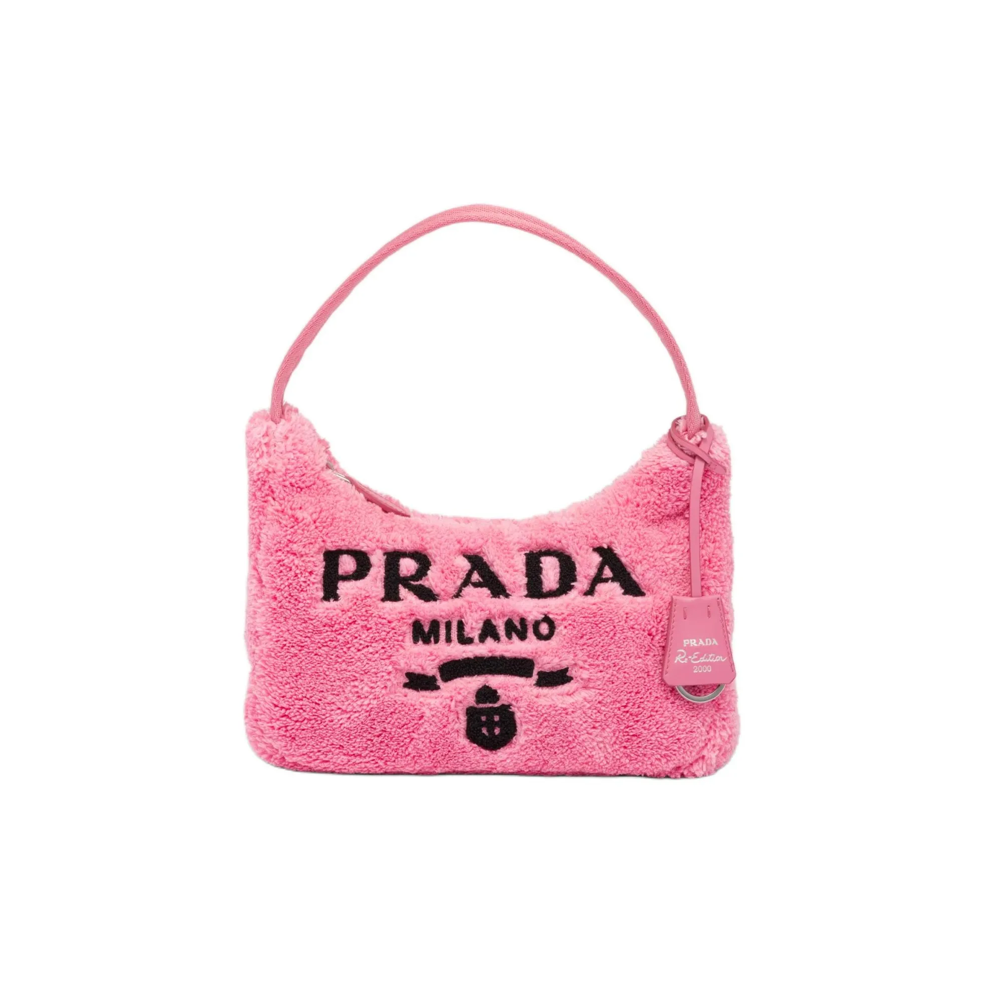 PRADA Re Edition 2000 Terry Mini Bag Petal Pink/Black