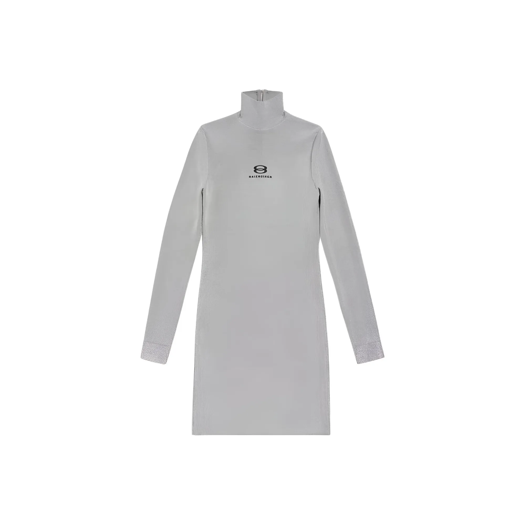 Balenciaga Long Sleeved Dress Slim Fit Women's Gray