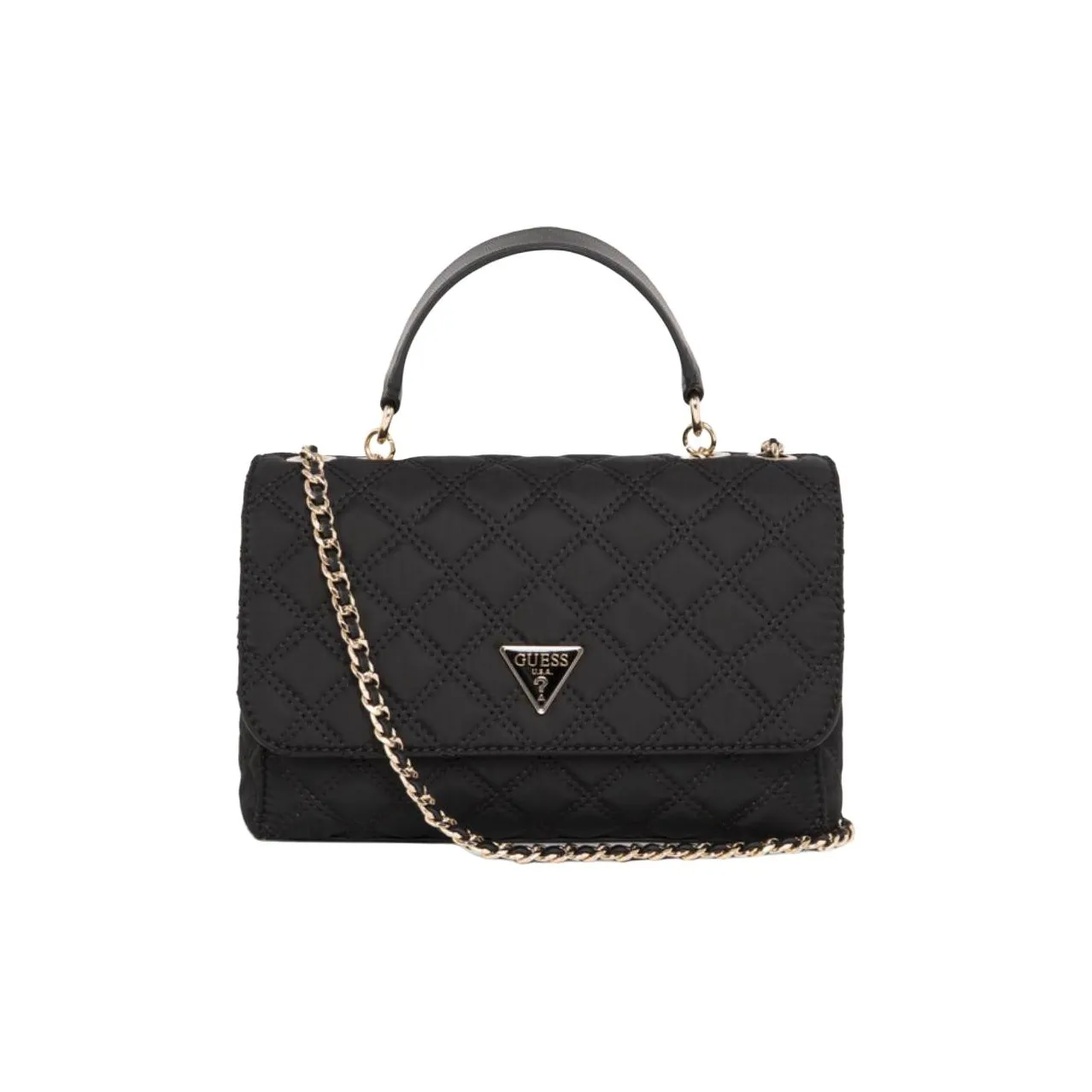 GUESS Ткань + Искусственная кожа Одно плечо Сумка Женская Черная