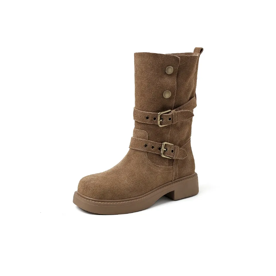 BENZI Повседневные Уличные Байкерские Ботинки Женские