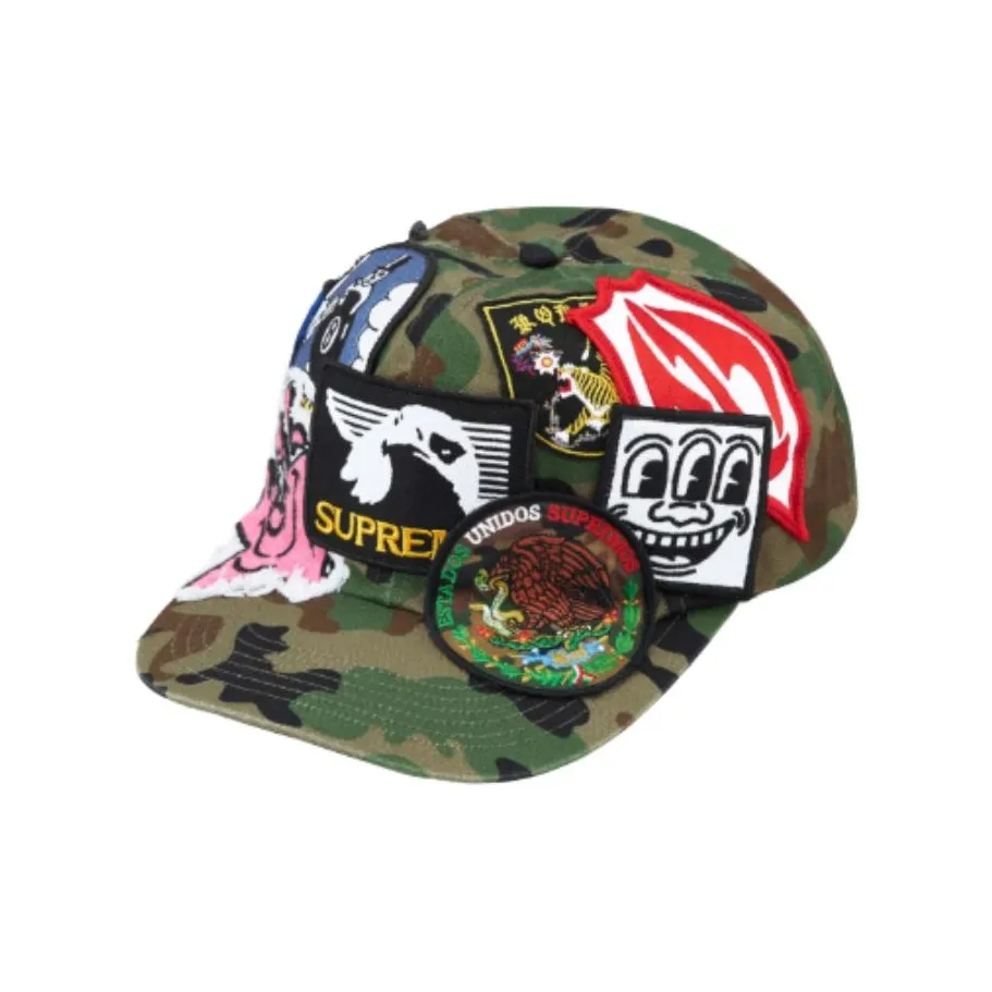 Supreme Хлопковые кепки унисекс оливковый камуфляж черный красный морской синий