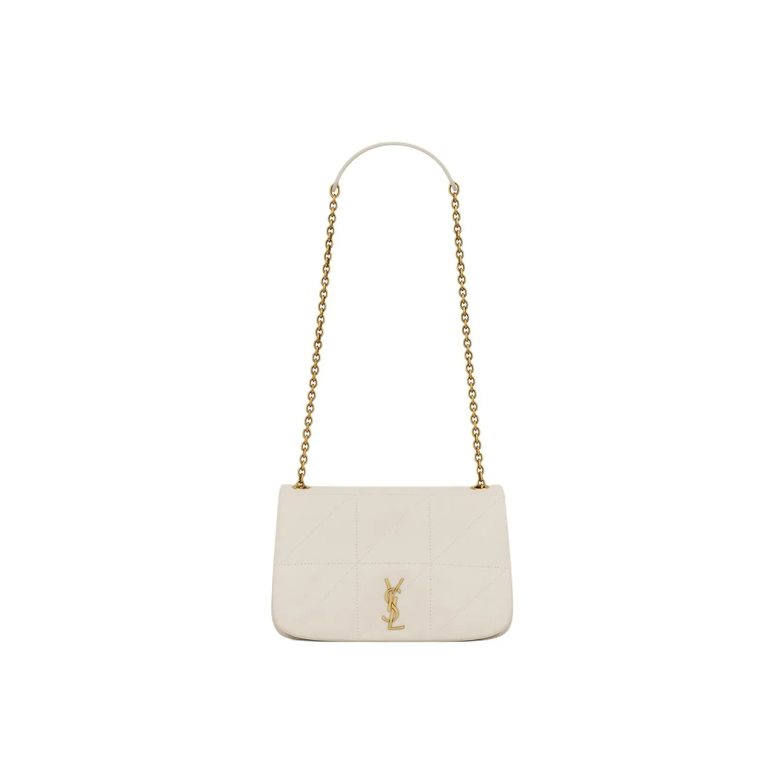 SAINT LAURENT Jamie Soft Sheepskin Crossbody Bag, Shoulder Bag Mini Women's Vintage White
