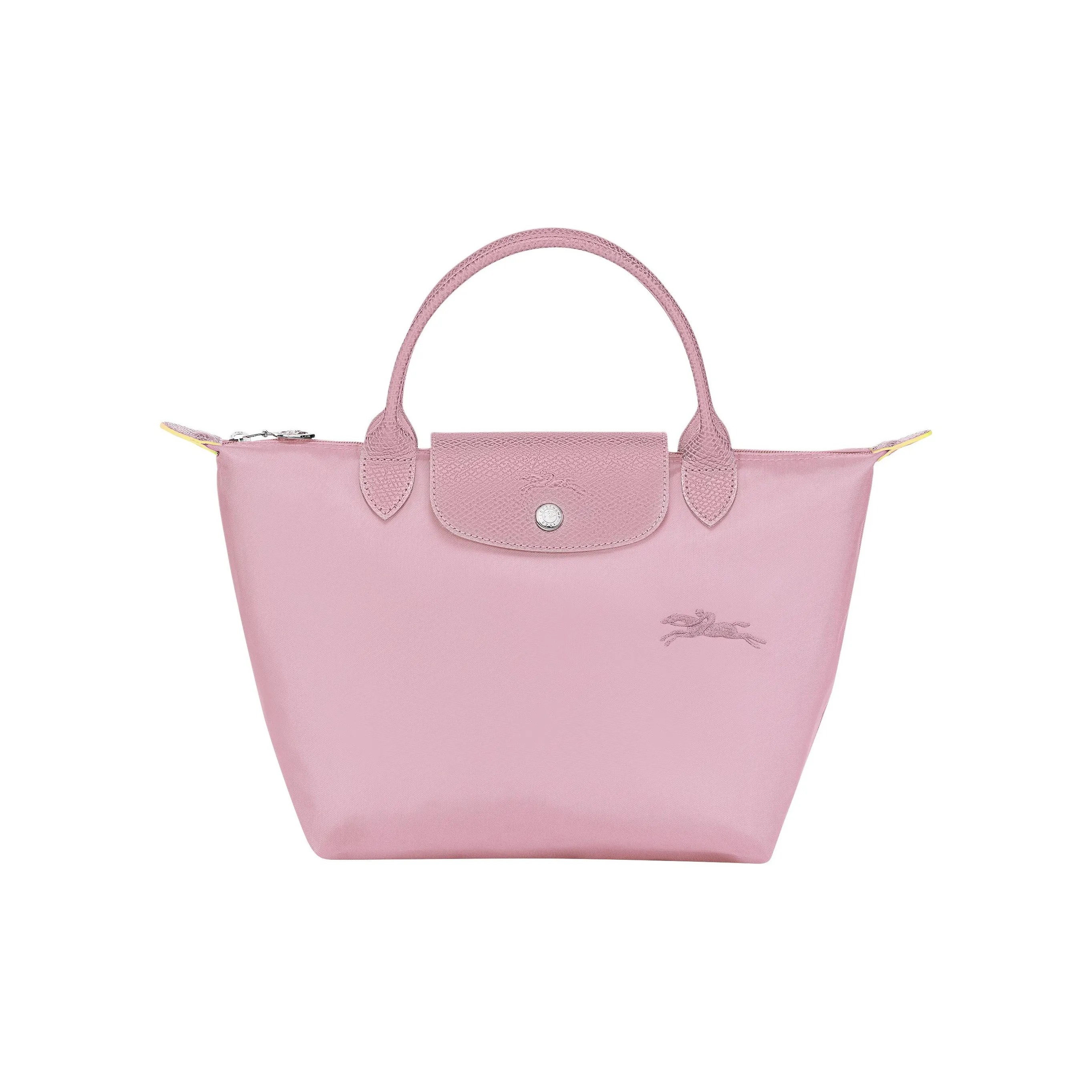 LONGCHAMP Le Pliage Green Cow Leather Handbag Trumpets Women's Pink