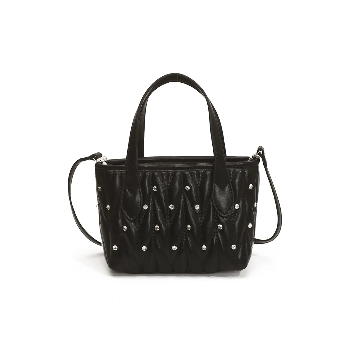 Yi Brigade ПУ (полиуретан) Ведро-Формовая Сумка Сумка на Одно Плечо Женская Черная Серебряная Розовая Белая