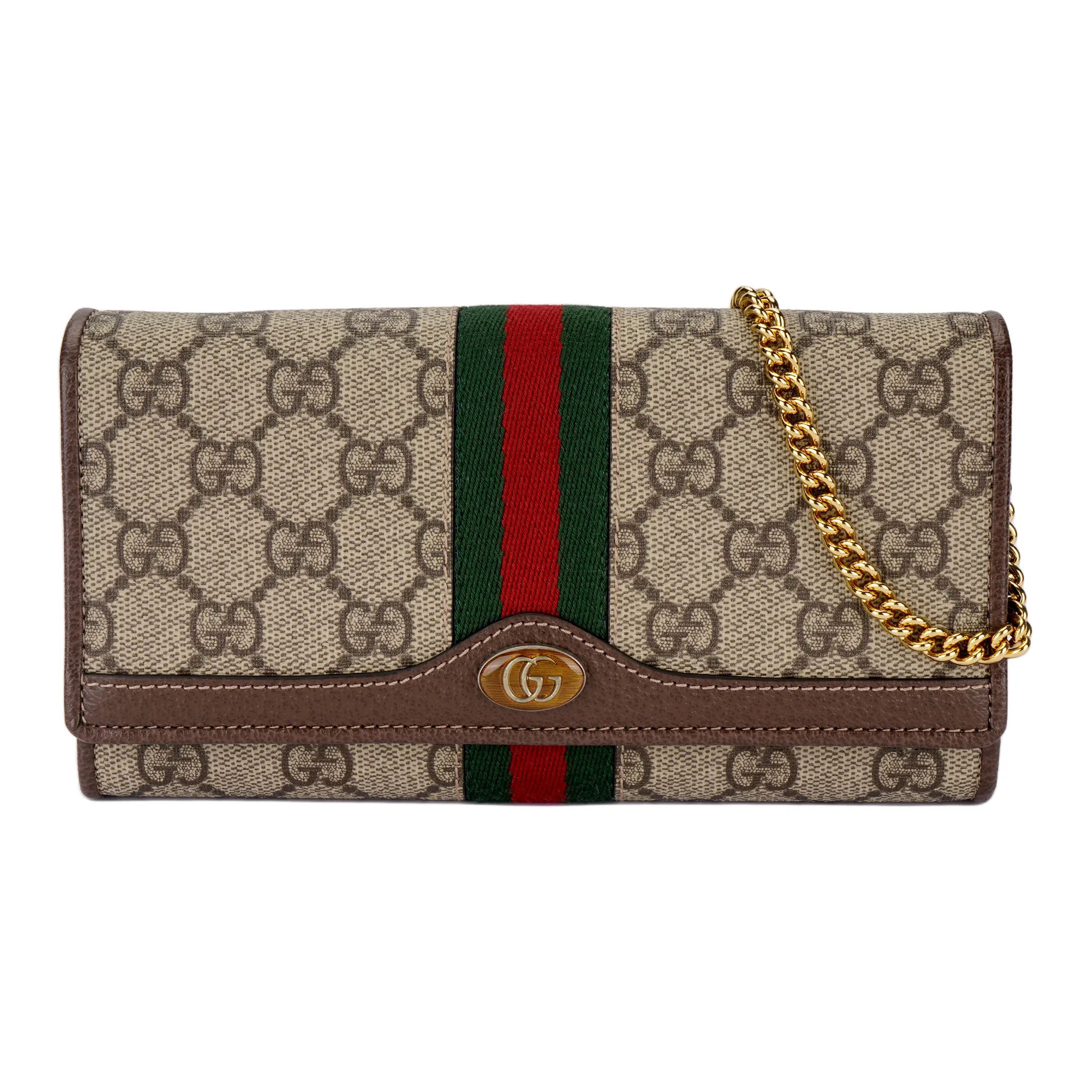 GUCCI Ophidia Canvas With Leather Handheld Shoulder Bag, Crossbody Bag, Wallet Women's Ebony/Brown