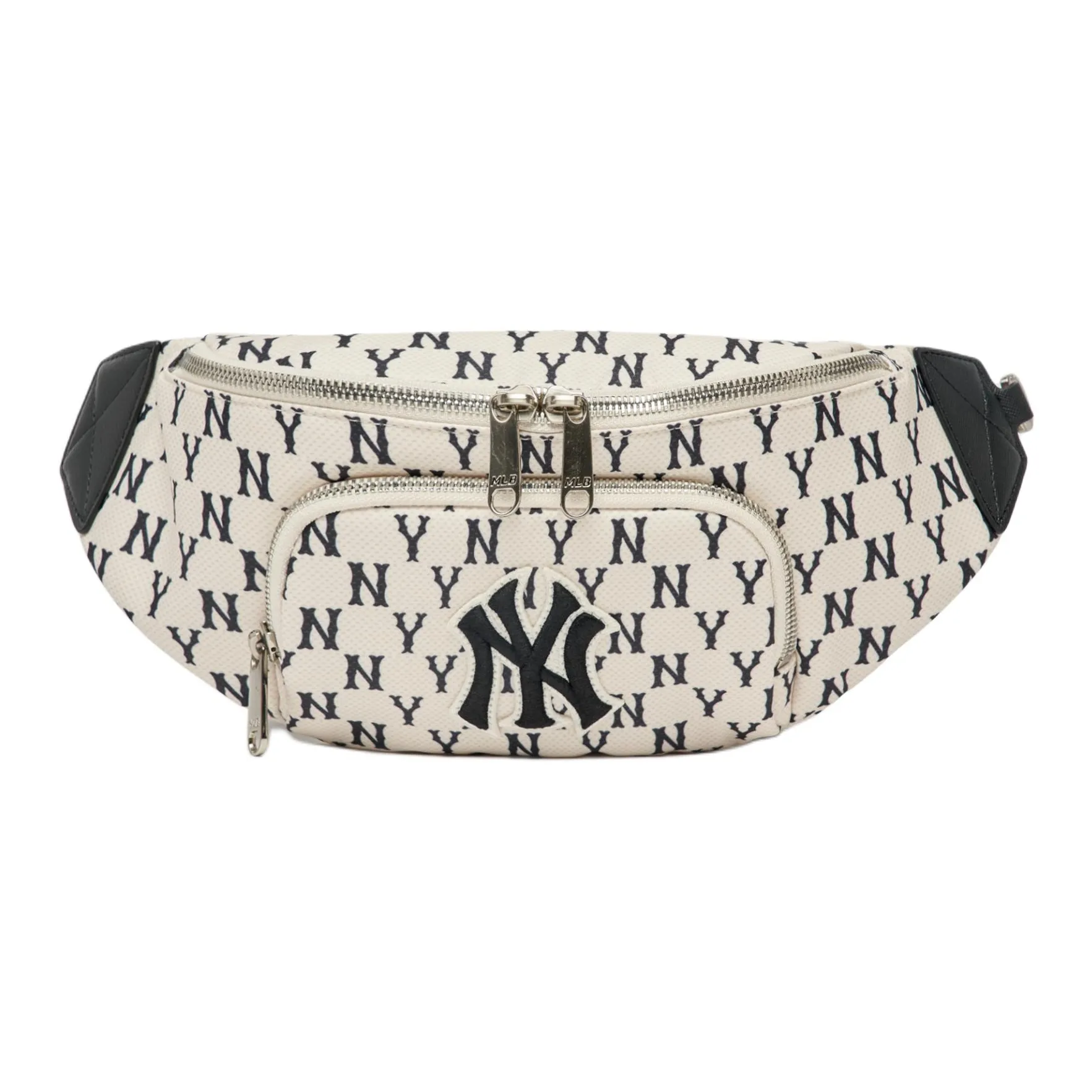 MLB Monogram Collection Polyester Combo Bag Fanny Pack Regular Unisex Black White