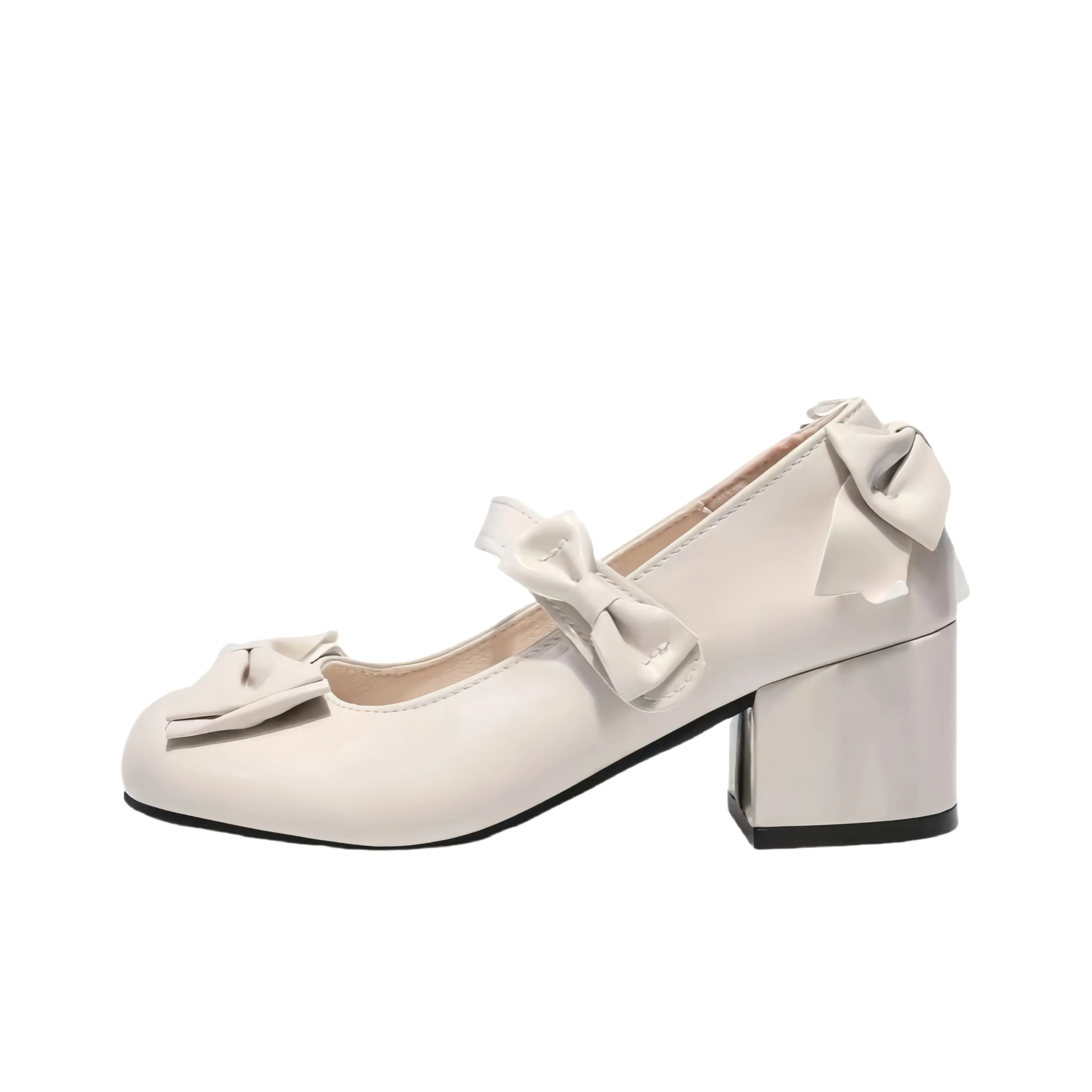 BINGO DUCK Квадратный каблук Туфли Мэри Джейн Женские