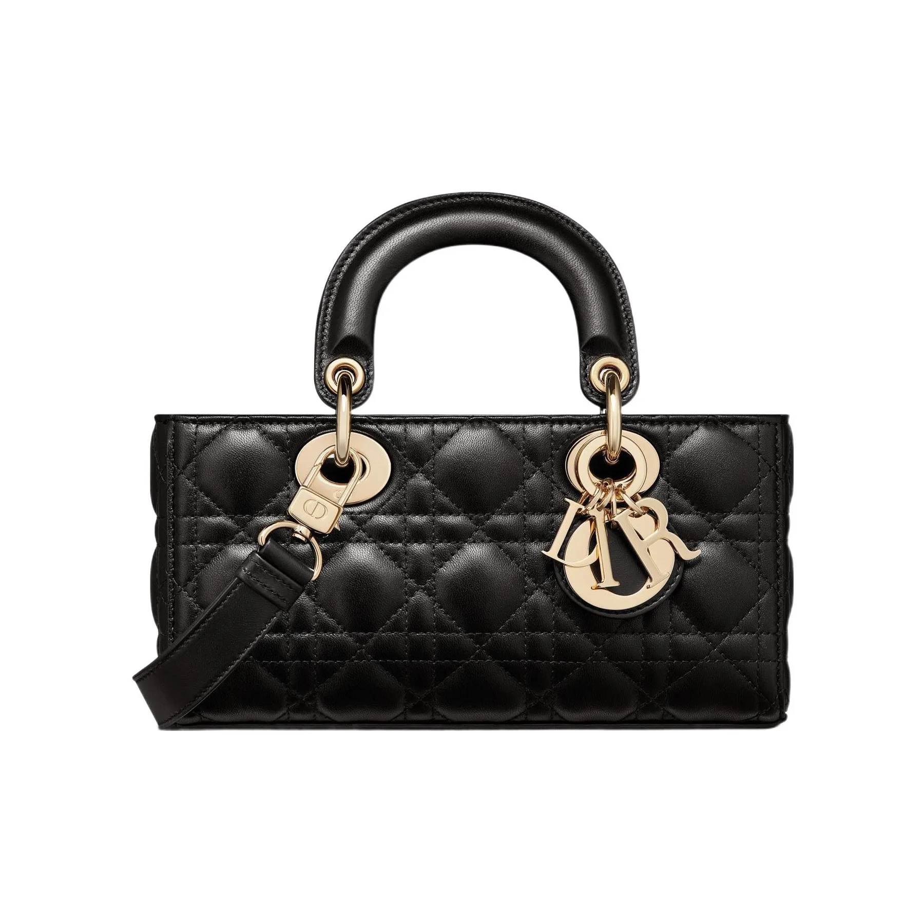 DIOR Lady D Joy Lambskin Lady Dior Bag Shoulder Bag, Crossbody Bag, Handbag Trumpets Women's Black