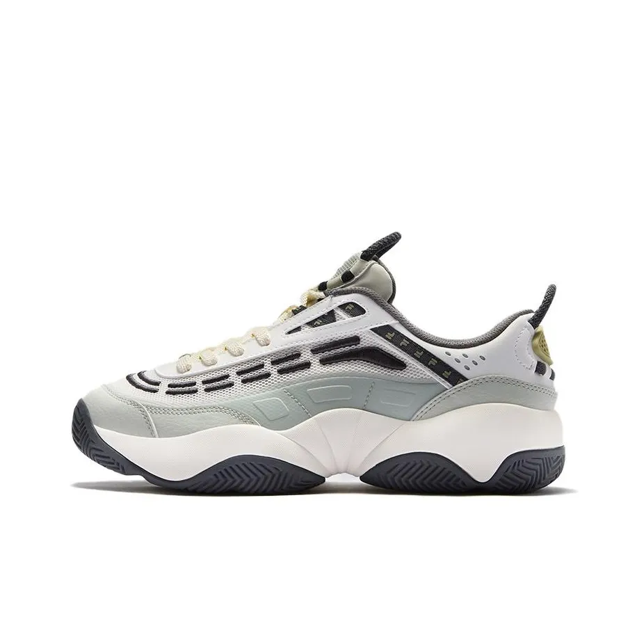 FILA FUSION FIRE Flame Shoes Устойчивые к истиранию Низкие Топ Винтажные Баскетбольные Кроссовки Мужские Белые Серые