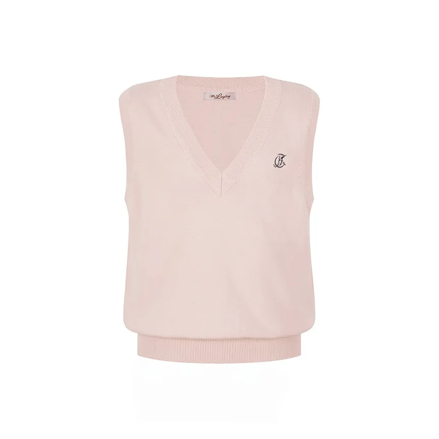 Mrs. Беллфлауэр Преппи стиль Свитер Трикотажная ткань Короткий рукав Комплект для женщин