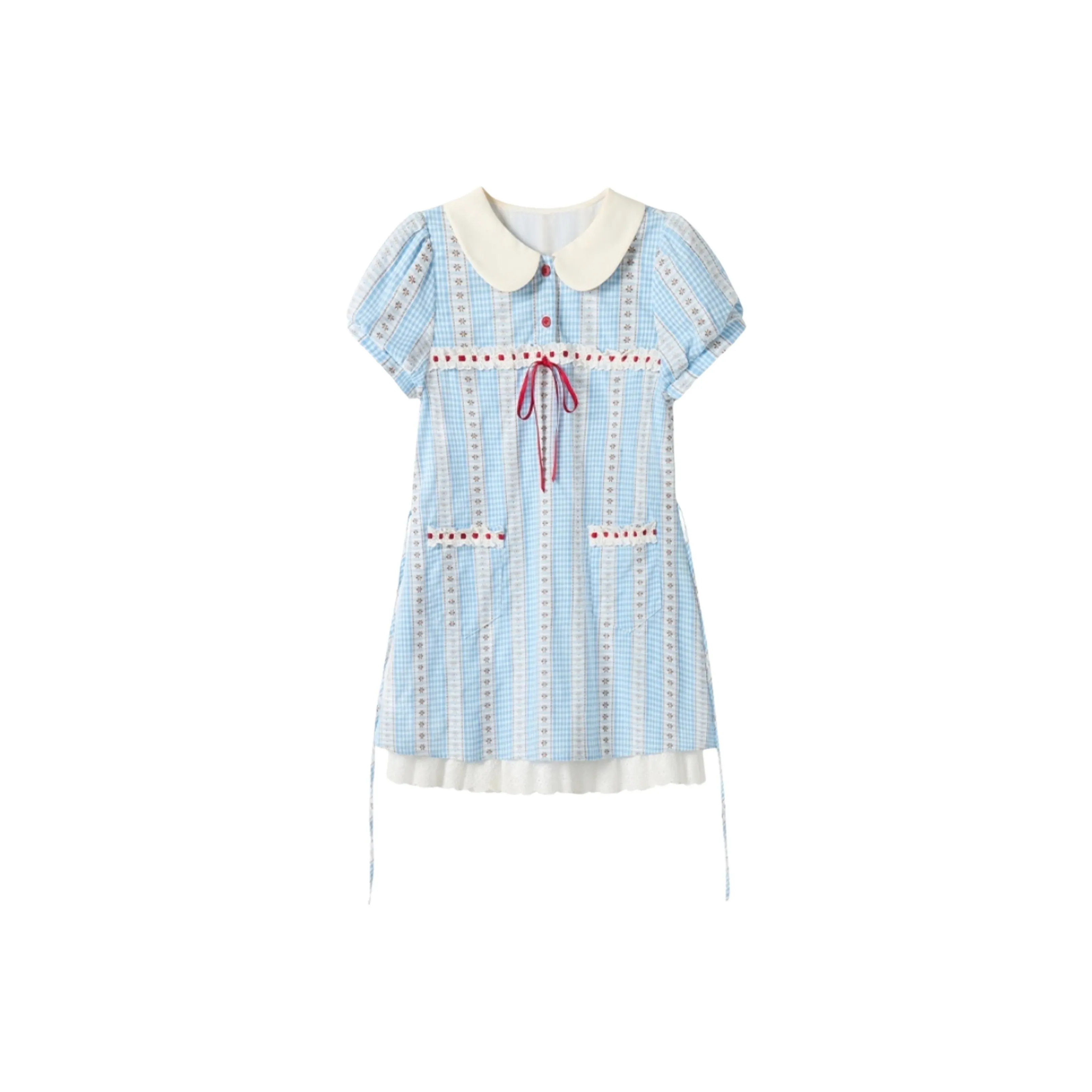 EMDPN Petite Анти-Аджинг Кружевная отделка Похудение Принцесса Короткая юбка Женские