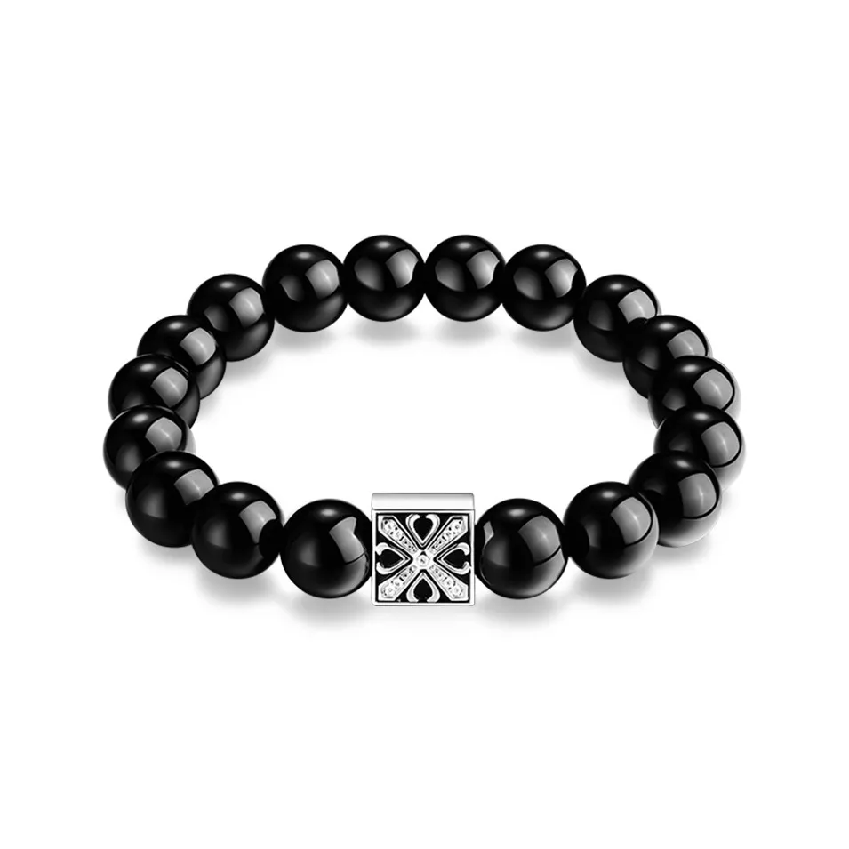 FANCI Natural Obsidian Jade Bracelets Men's