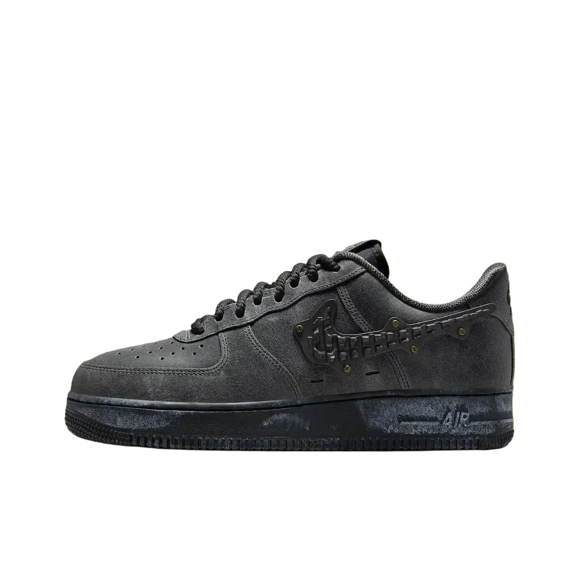Nike Air Force 1 Abrasion Resistant Низкие Кроссовки для скейтбординга Унисекс Черные