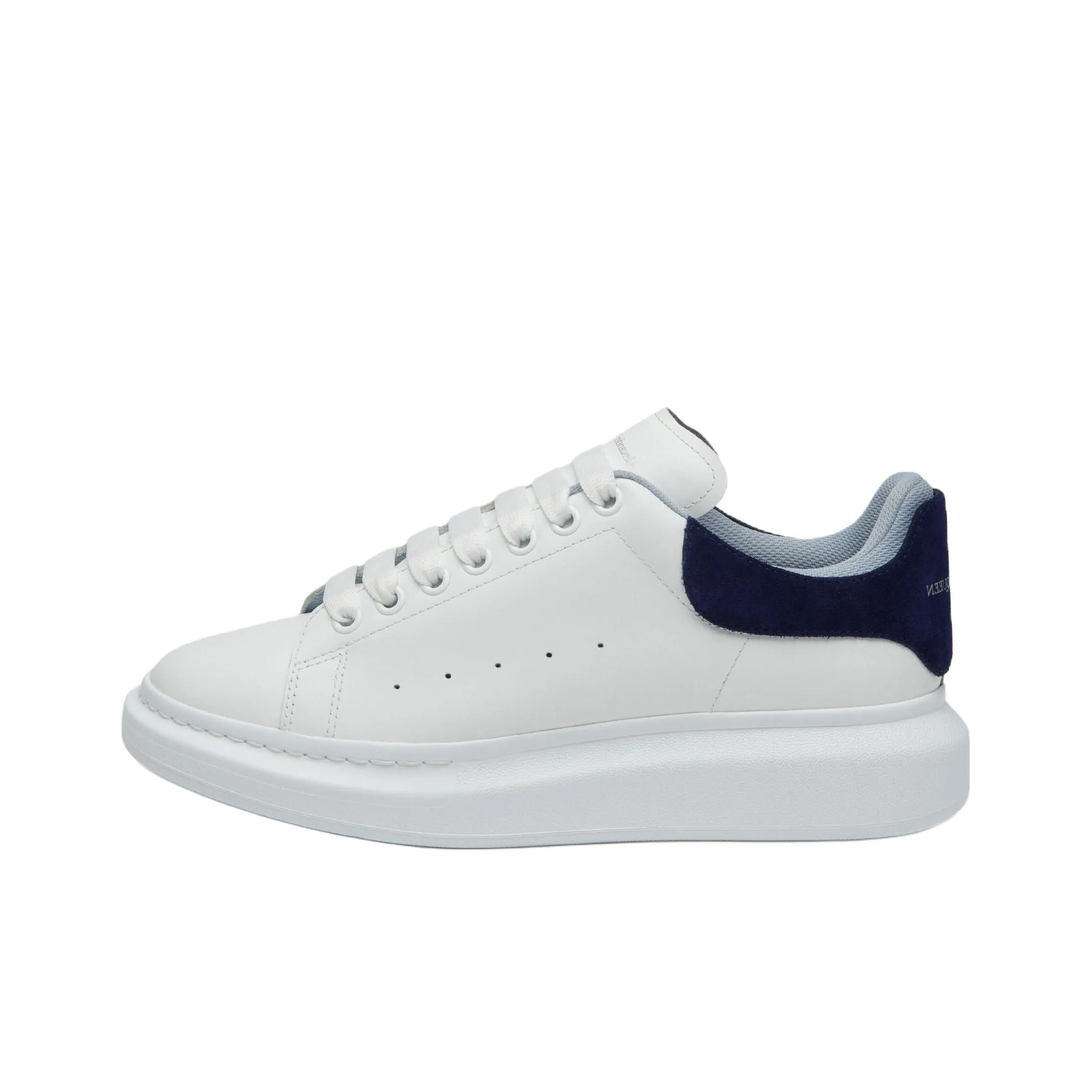 Alexander McQueen Oversized Double Heel White Navy Light Blue