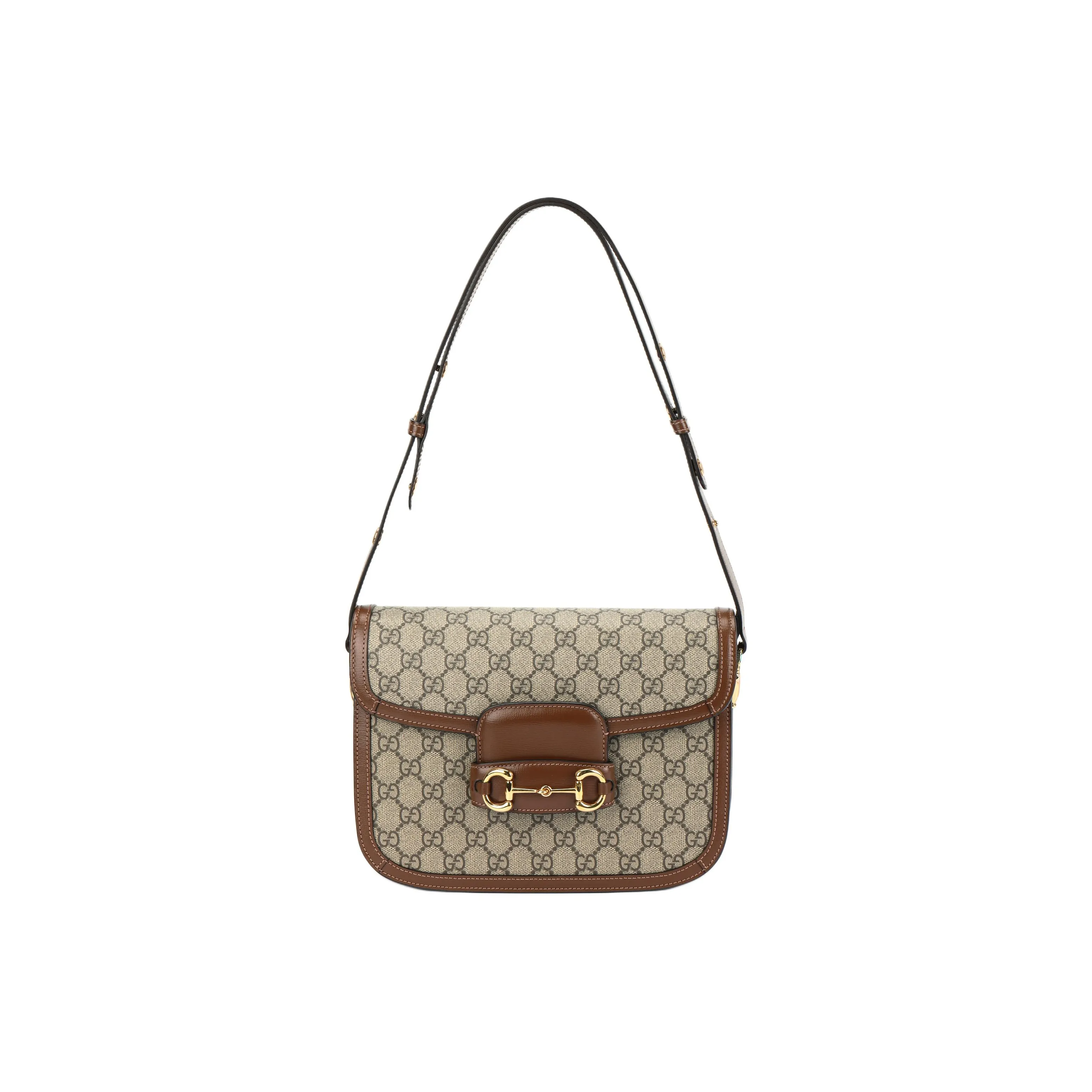GUCCI Horsebit 1955 Small Shoulder Bags Beige/ebony