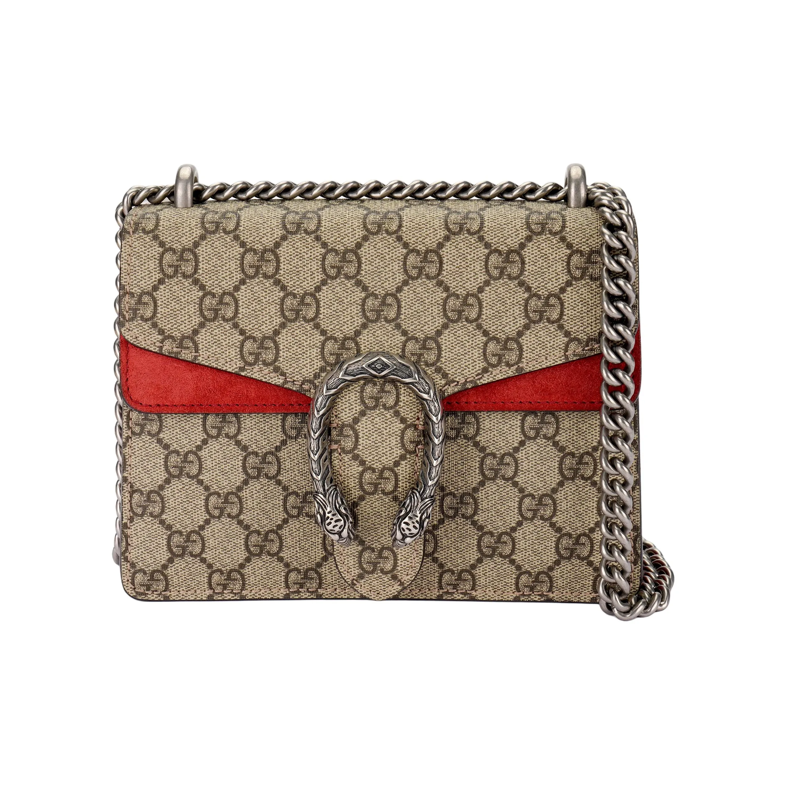 GUCCI Dionysus Canvas With Suede Chain Bag, Crossbody Bag, Shoulder Bag Women's