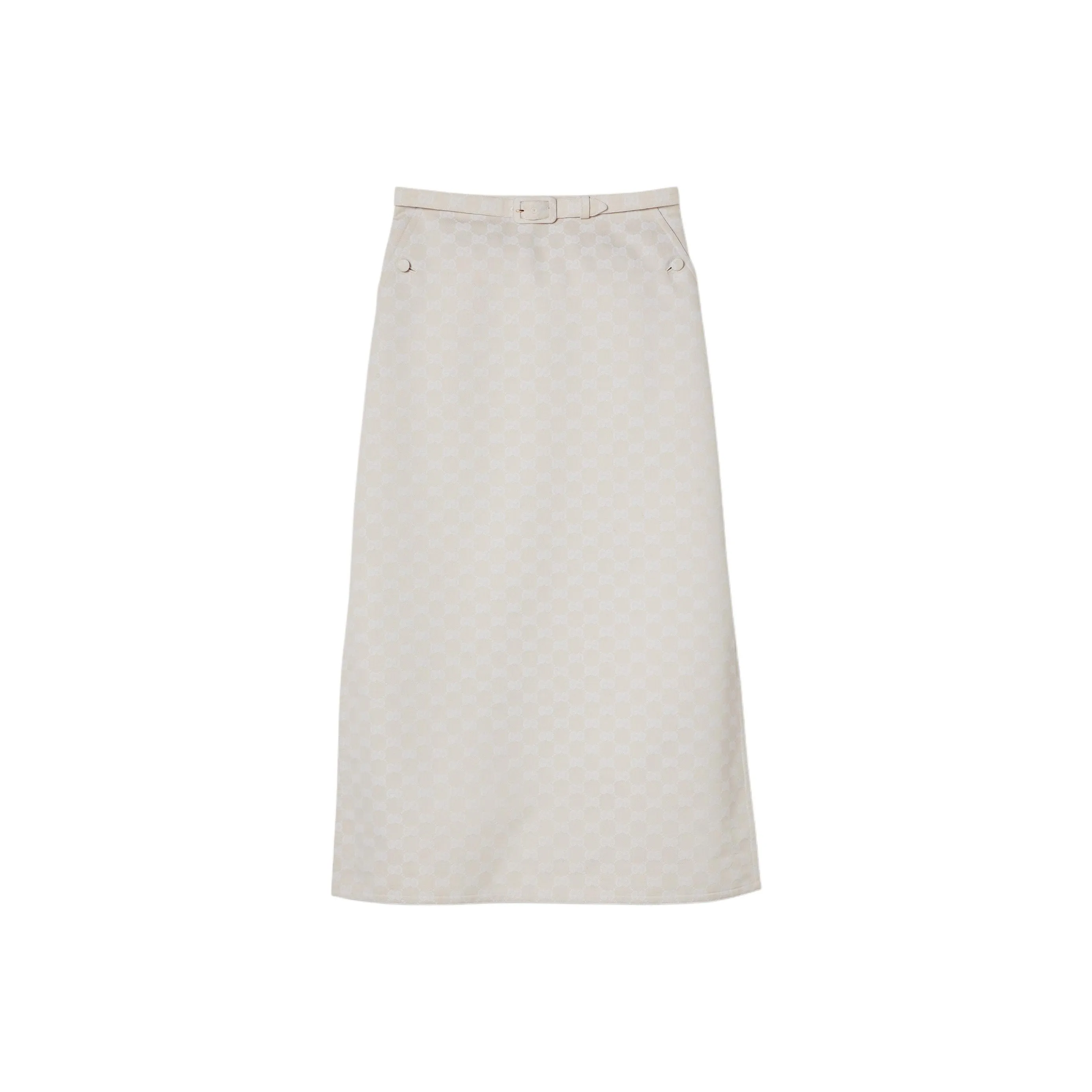 GUCCI Gg Gabardine Midi Skirt