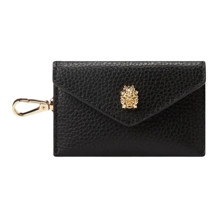 MICHAEL KORS Giftables Split Cow Leather Card Holder, Wallet Women's Black