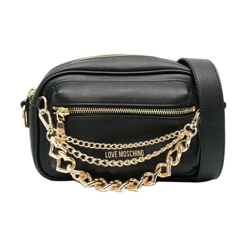 LOVE MOSCHINO Полиуретан Camera Сумка Сумка через плечо Женская Черная