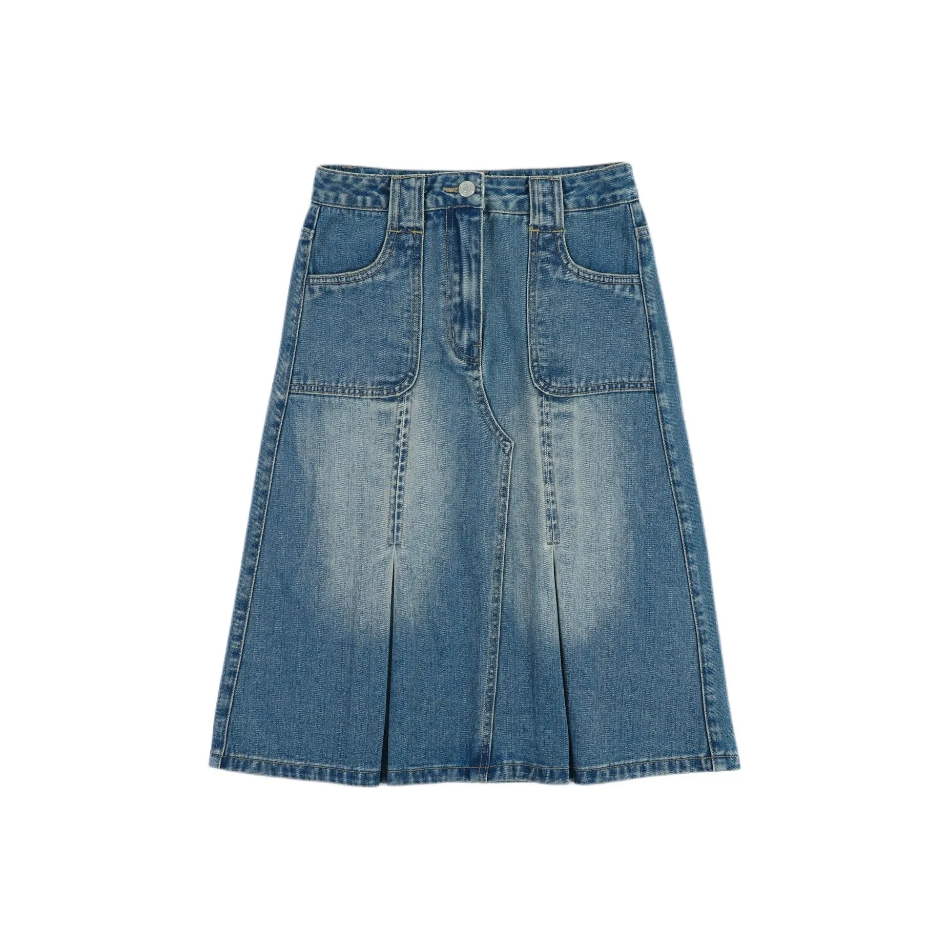 ZAZN Синий Женские Джинсовые Длинные Юбки