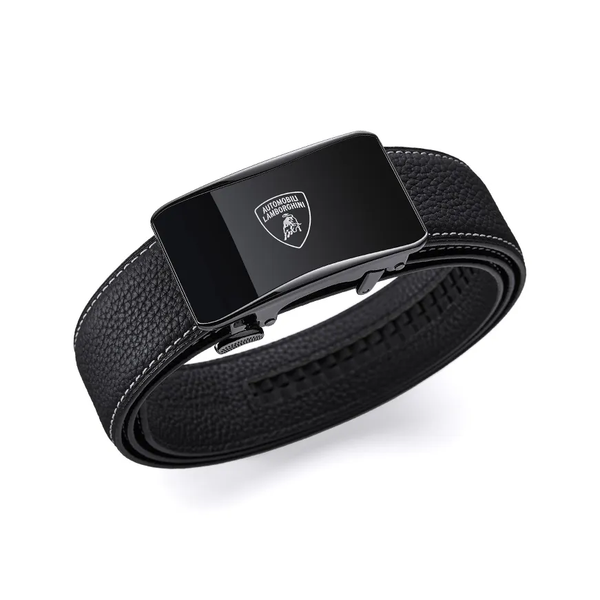 AUTOMOBILI LAMBORGHINI Ремни из коровьей кожи мужской ширина 3,5 см