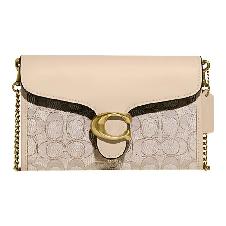 COACH Tabby Textile, Cow Leather Handheld Handbag, Shoulder Bag, Crossbody Bag Medium Size Women's Pink