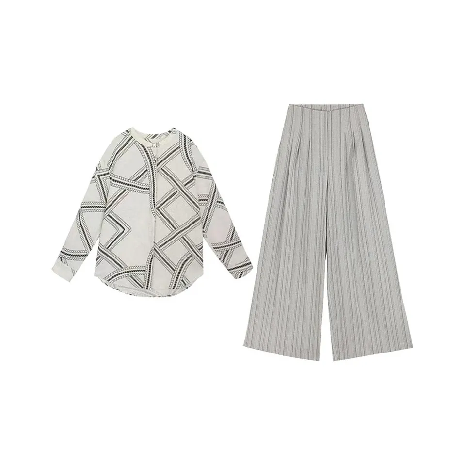 MARIE·COCO Рубашка + Брюки Женские Повседневные костюмы