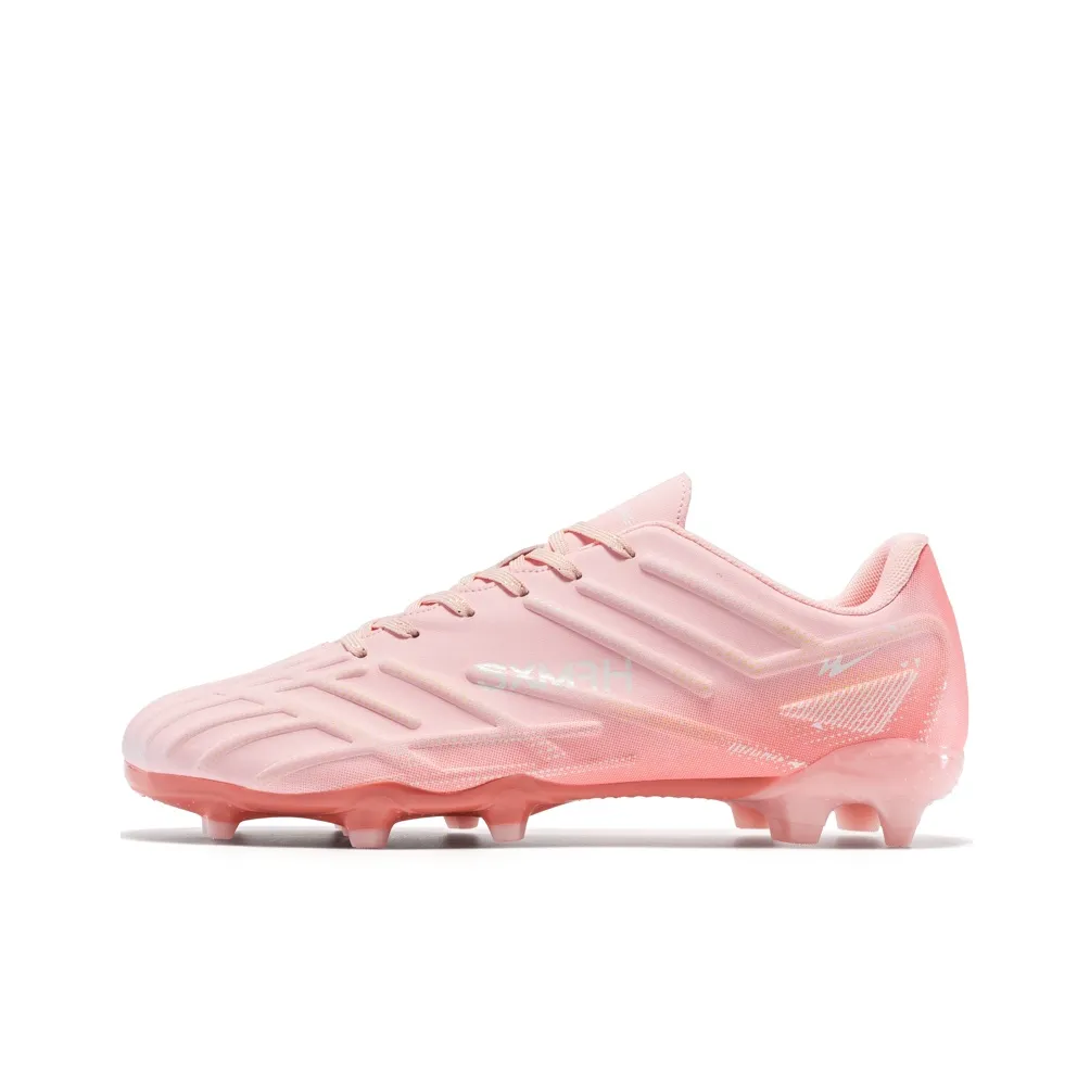 Binary FG Твердый грунт Амортизация Устойчивость к истиранию Легкий Противоскользящий Футбольные бутсы Унисекс Розовый