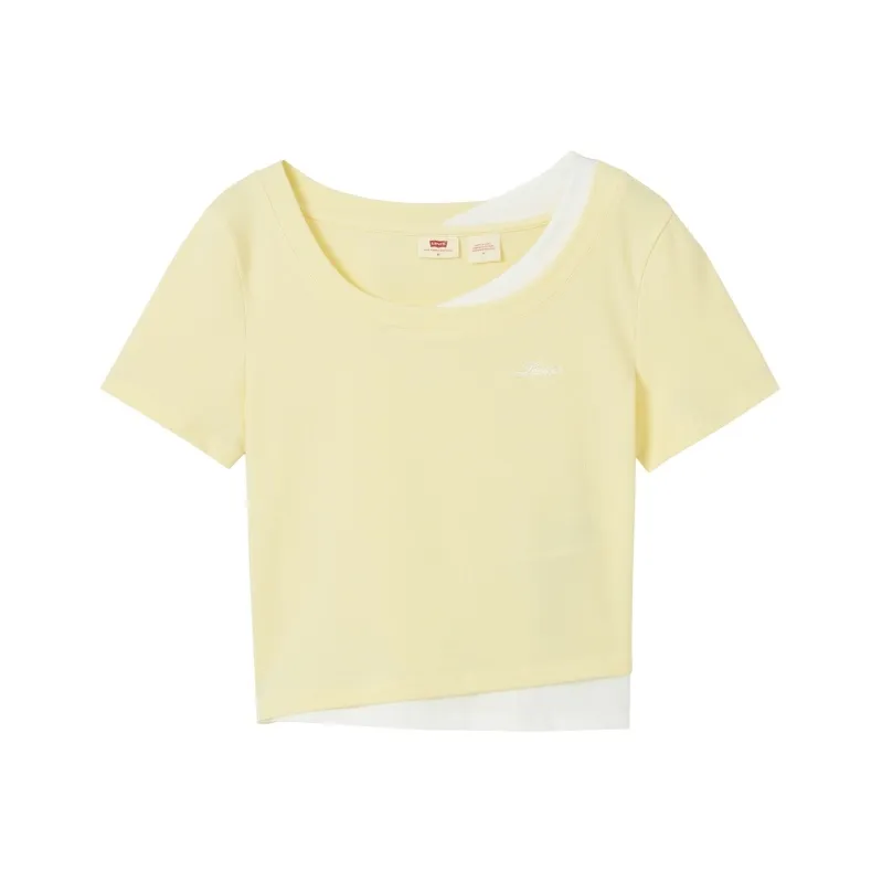 Levis Желто-белые Женские Футболки