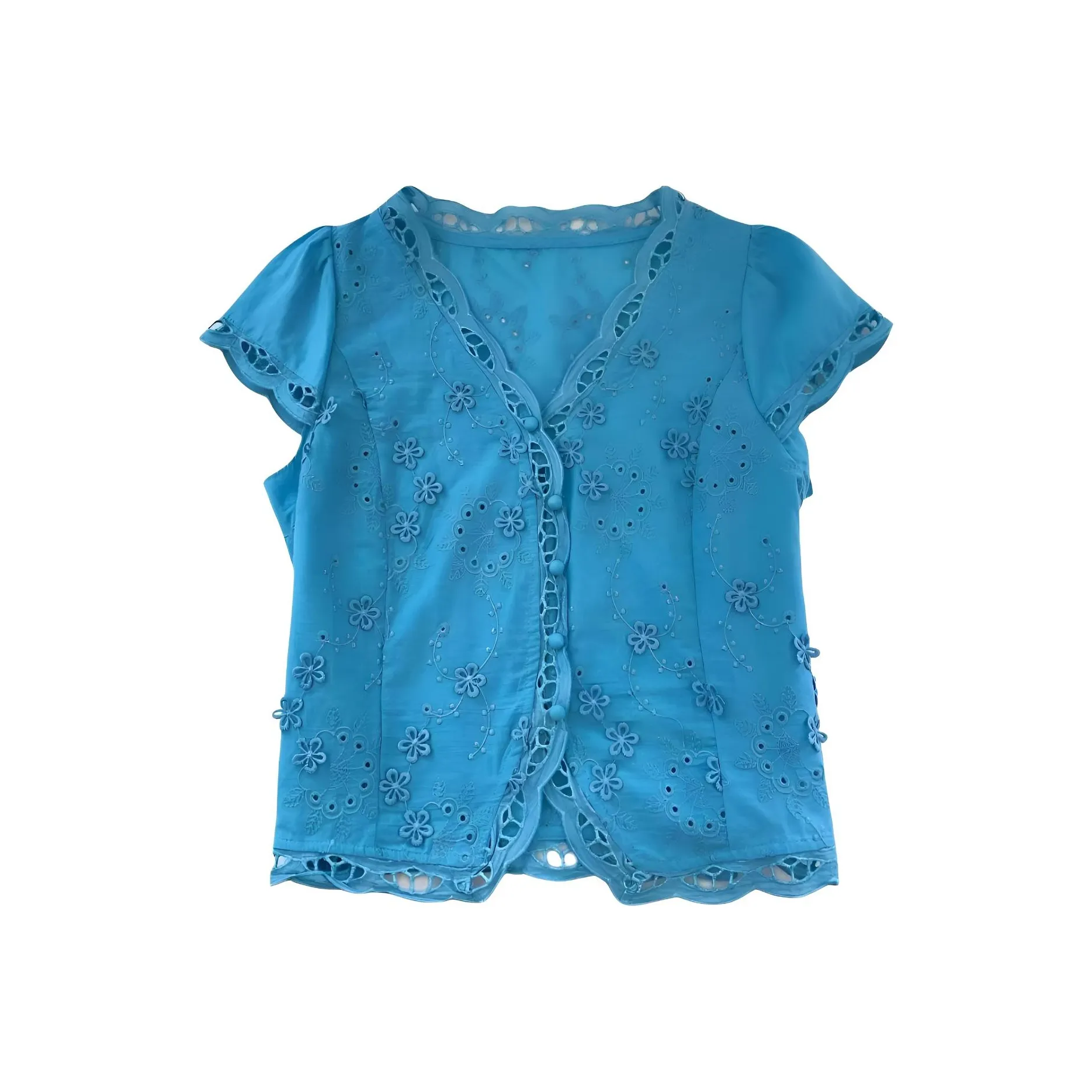 EMDPN Топ без рукавов с оборками на рукавах Женские