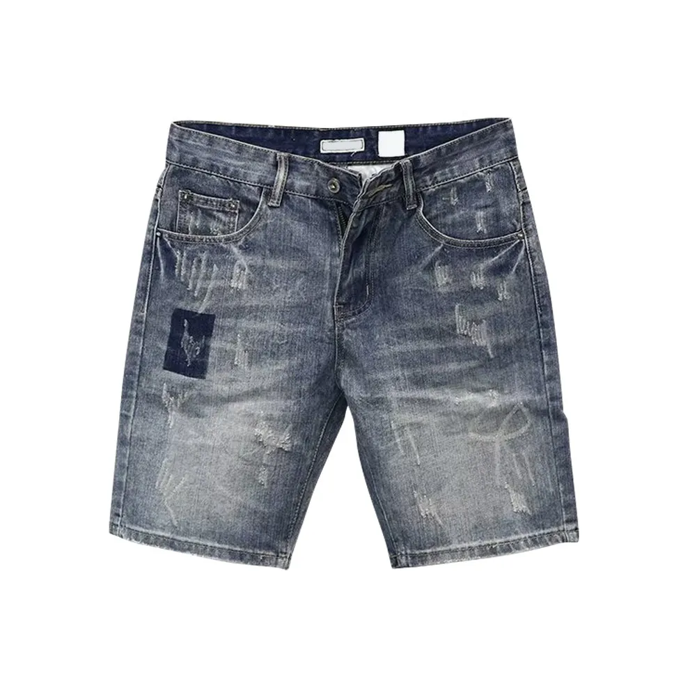 GEOGRE ALEX Blue Men's Denim Shorts GEOGRE ALEX Синий Мужские Джинсовые Шорты