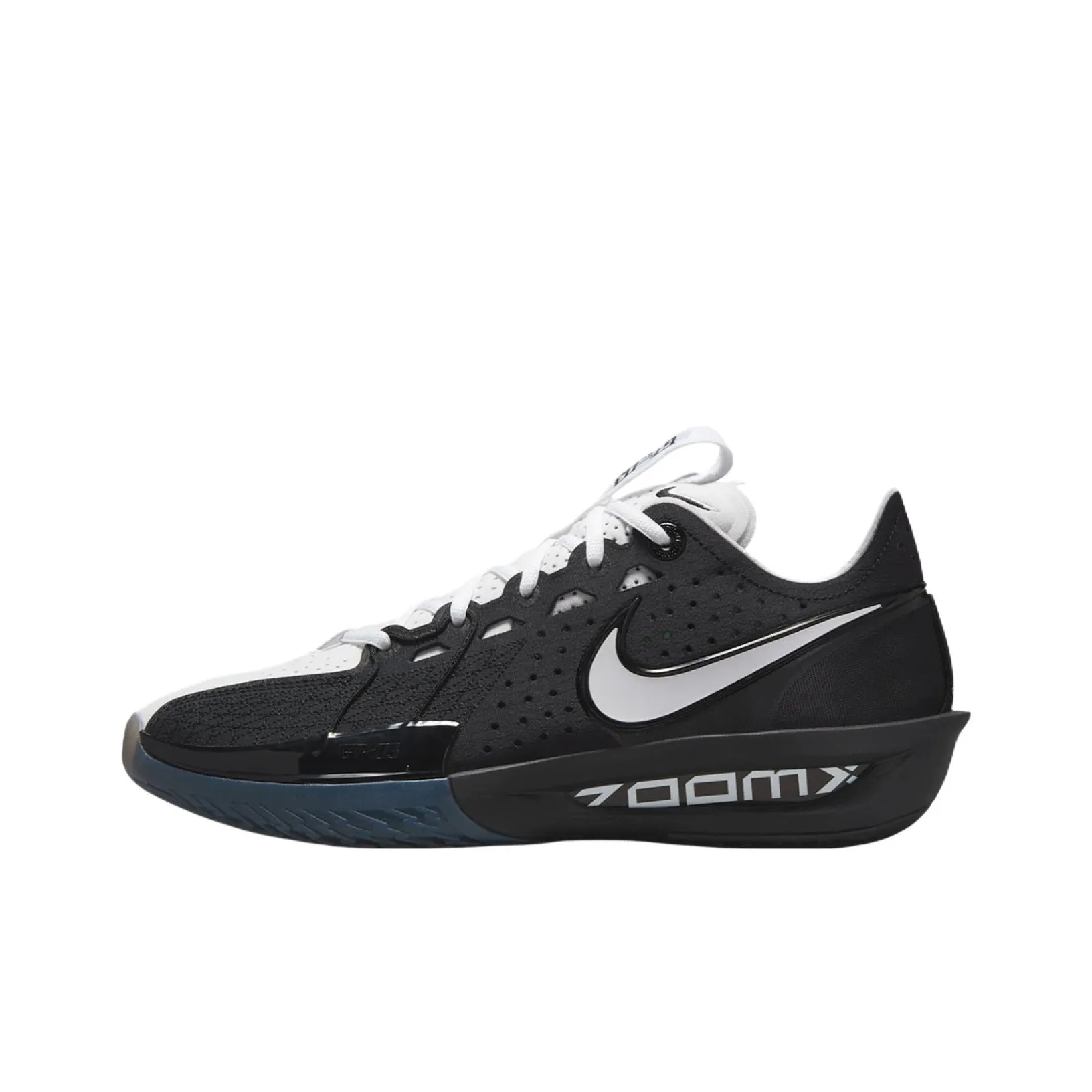 Nike Air Zoom G.T. Cut 3 Устойчивый к истиранию Дышащие Низкие Баскетбольные кроссовки Унисекс Белый Черный