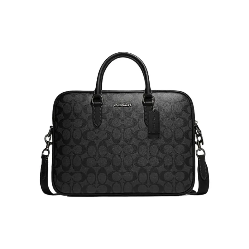 COACH PVC Briefcase, Handbag Men's Black